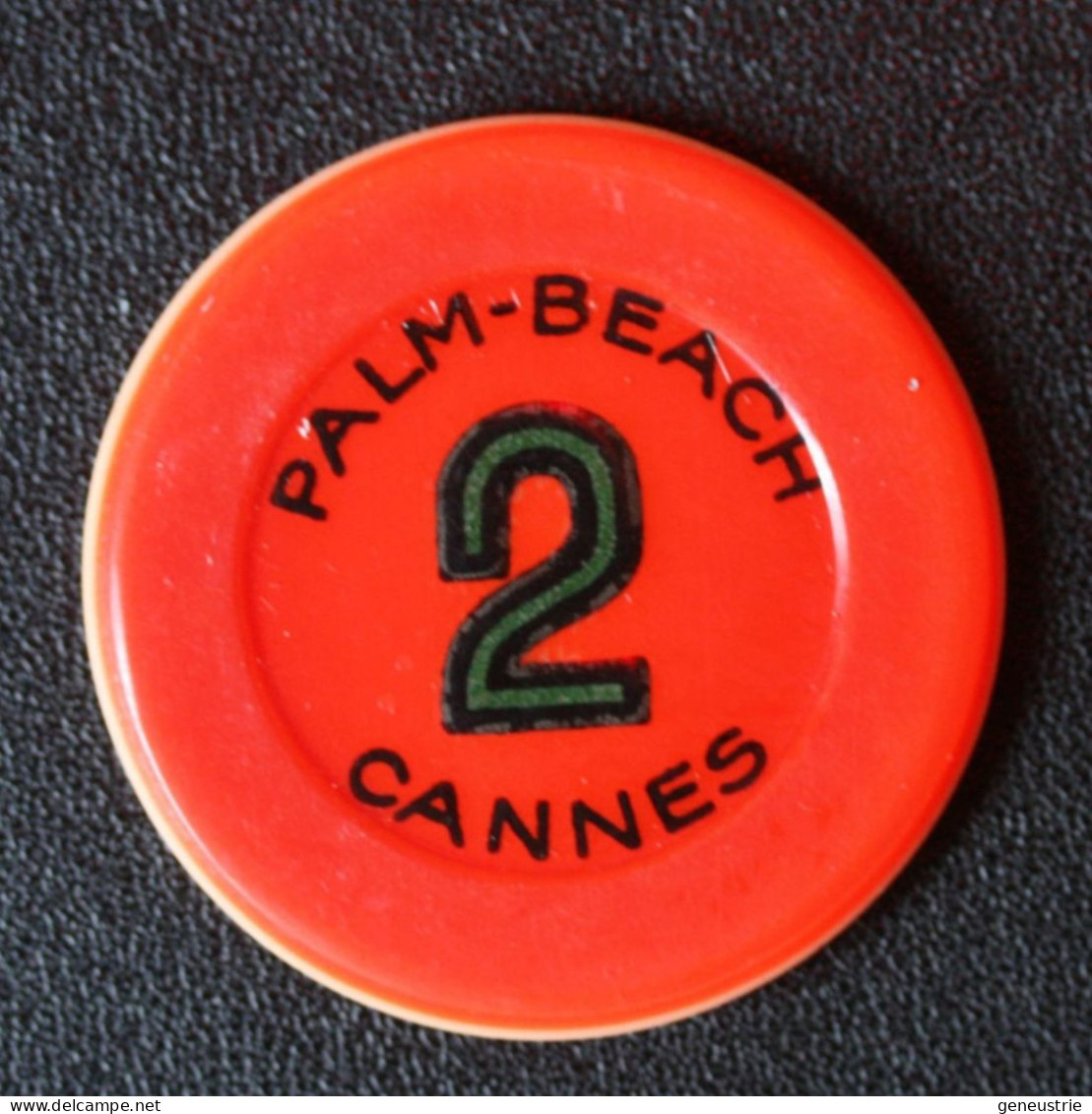 Jeton Casino "2 (Francs) Palm Beach Cannes - French Riviera Casino Chips Token - Casino