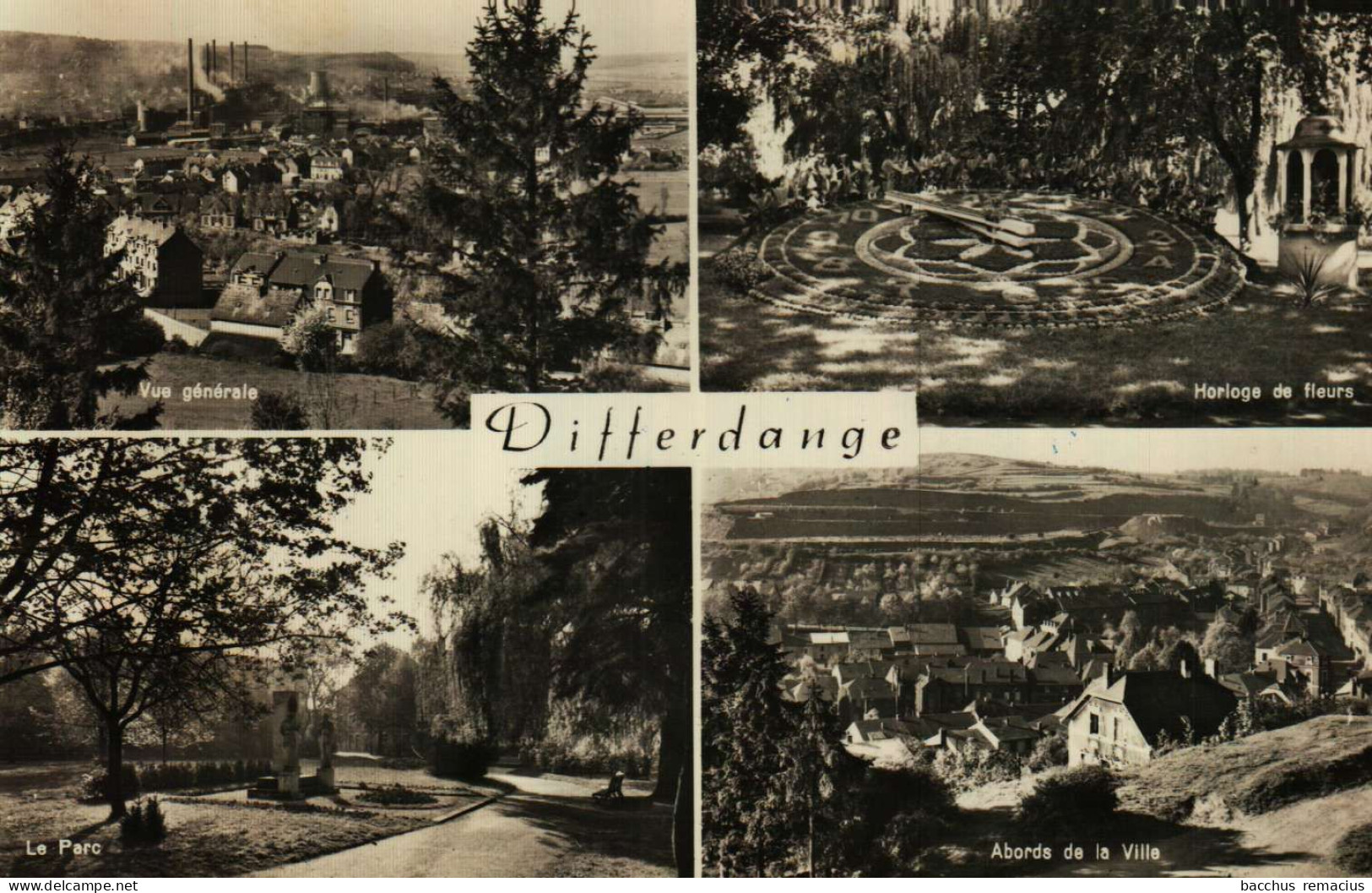 DIFFERDANGE - 1. Vue Générale  2. Horloge De Fleurs   3. LE Parc  4. Abords De La Ville - Differdange