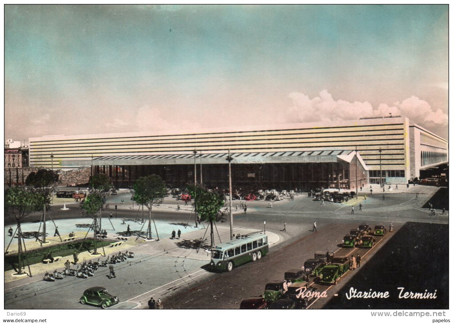 1954 CARTOLINA ROMA - Stazione Termini