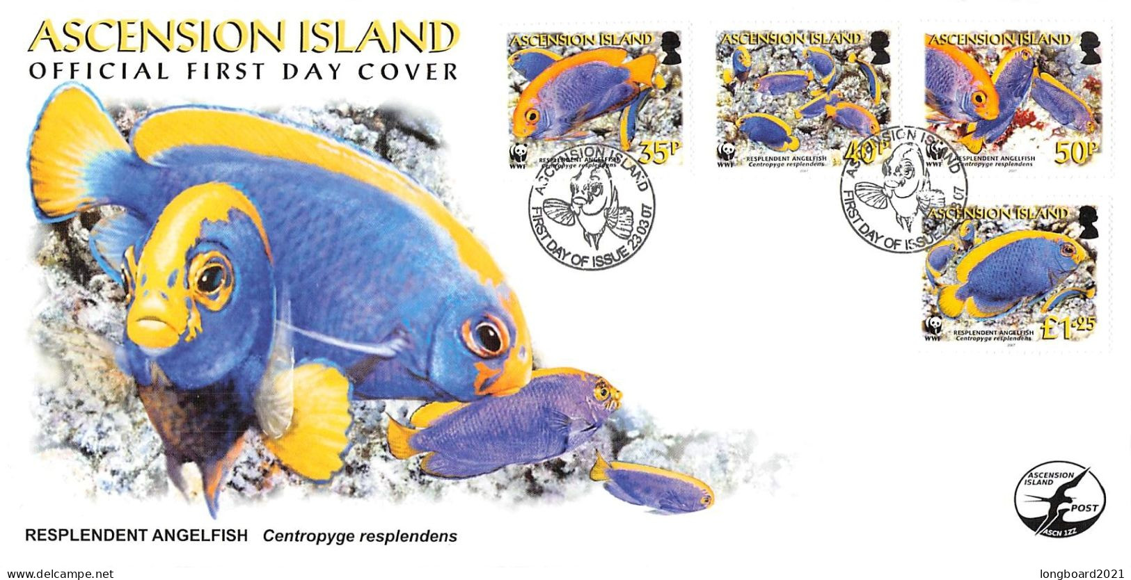 ASCENSION - FDC WWF 2007 - ANGELFISH / 4283 - Ascensione