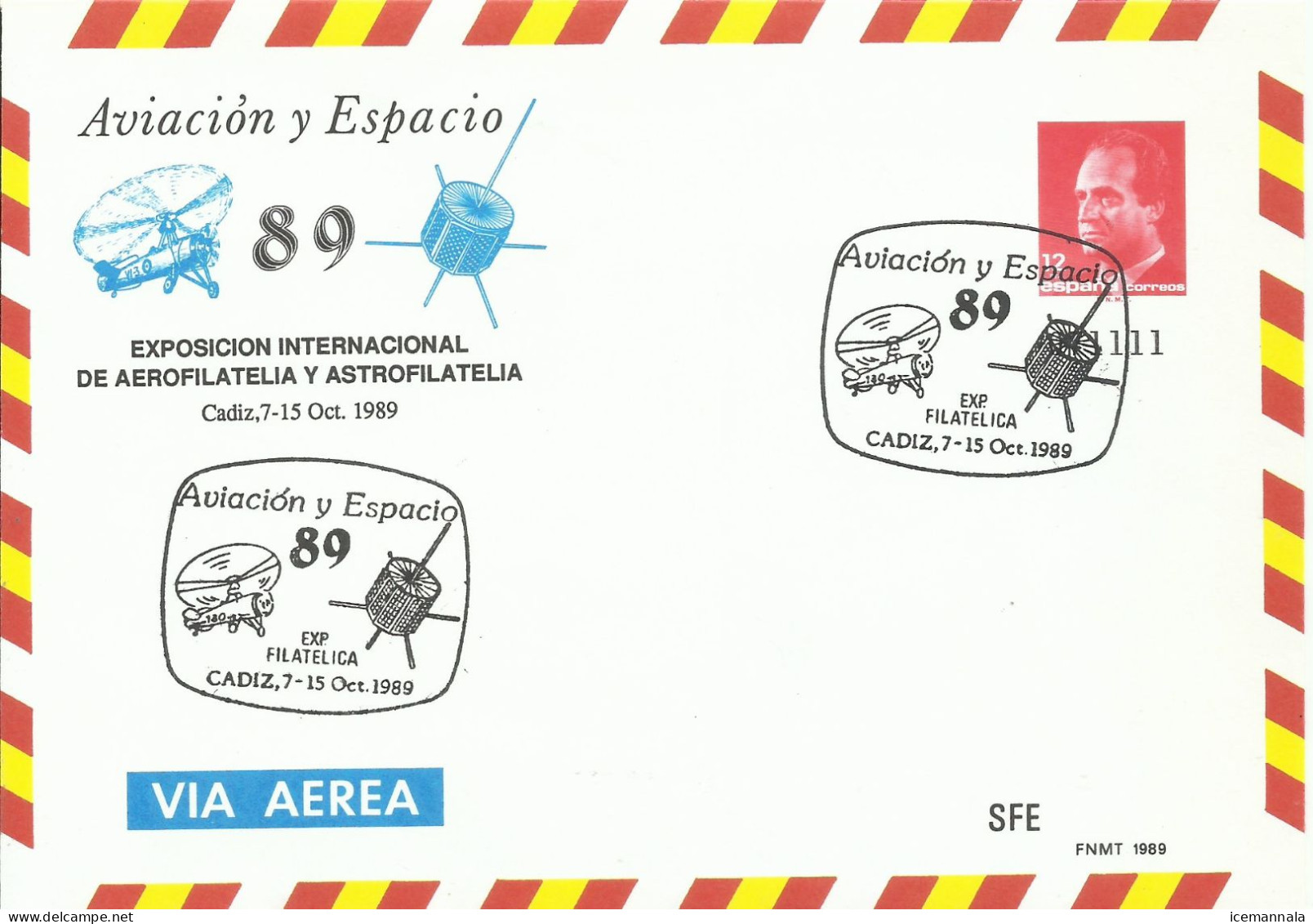 ESPAÑA, ENTERO POSTAL   CONMEMORATIVO AÑO  1989 - 1931-....