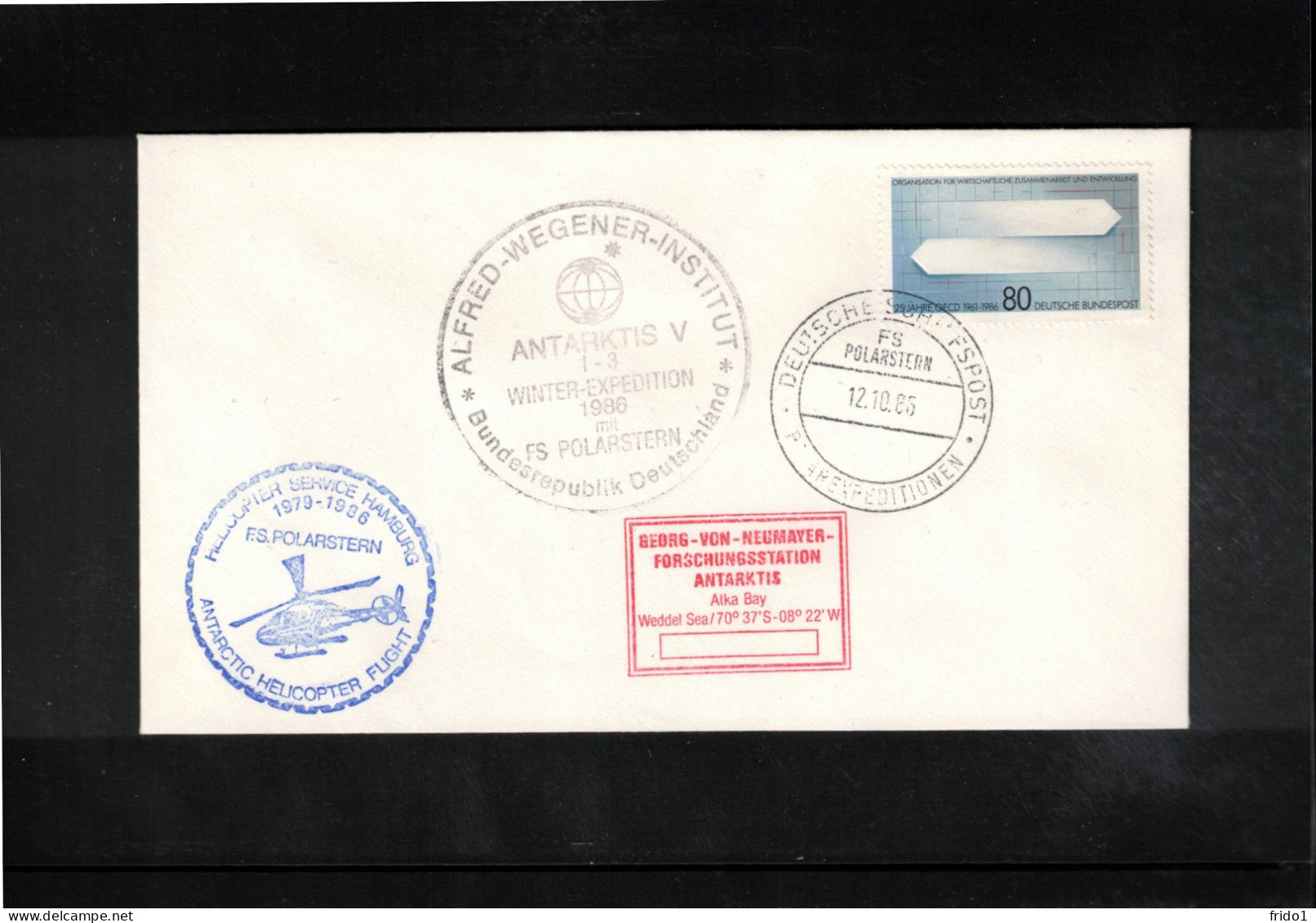 Germany 1985 Antarctica -  Antarktis V Winter Expedition - Alfred Wegener Insitute - Helicopter Service Hamburg - Expéditions Antarctiques