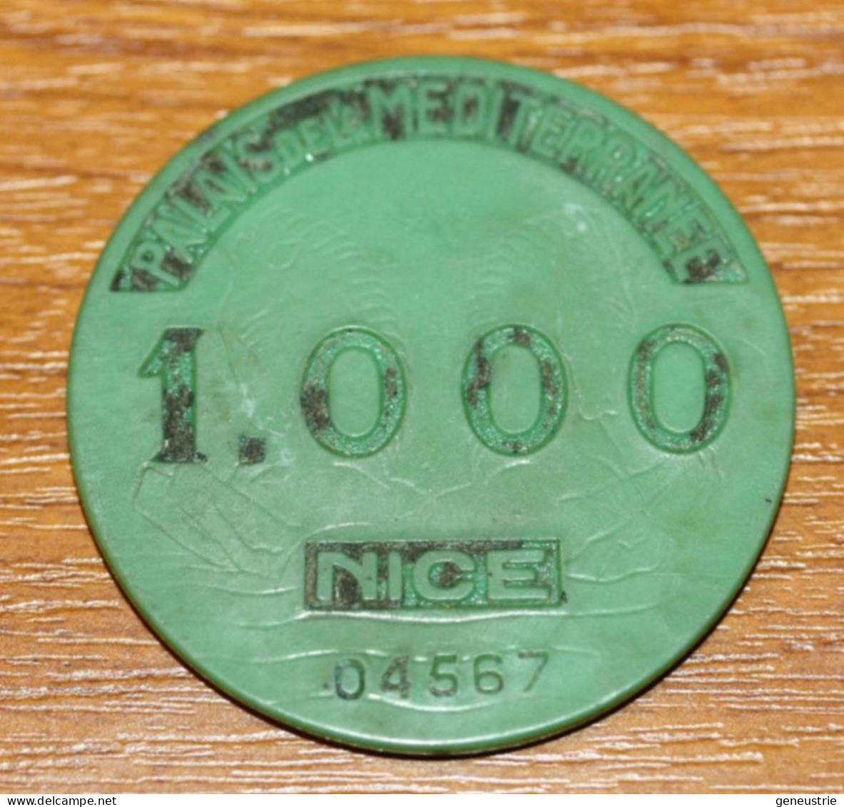 Jeton De Casino "1000 Fr - Casino Palais De La Méditerranée - Nice" French Casino Token - Casino