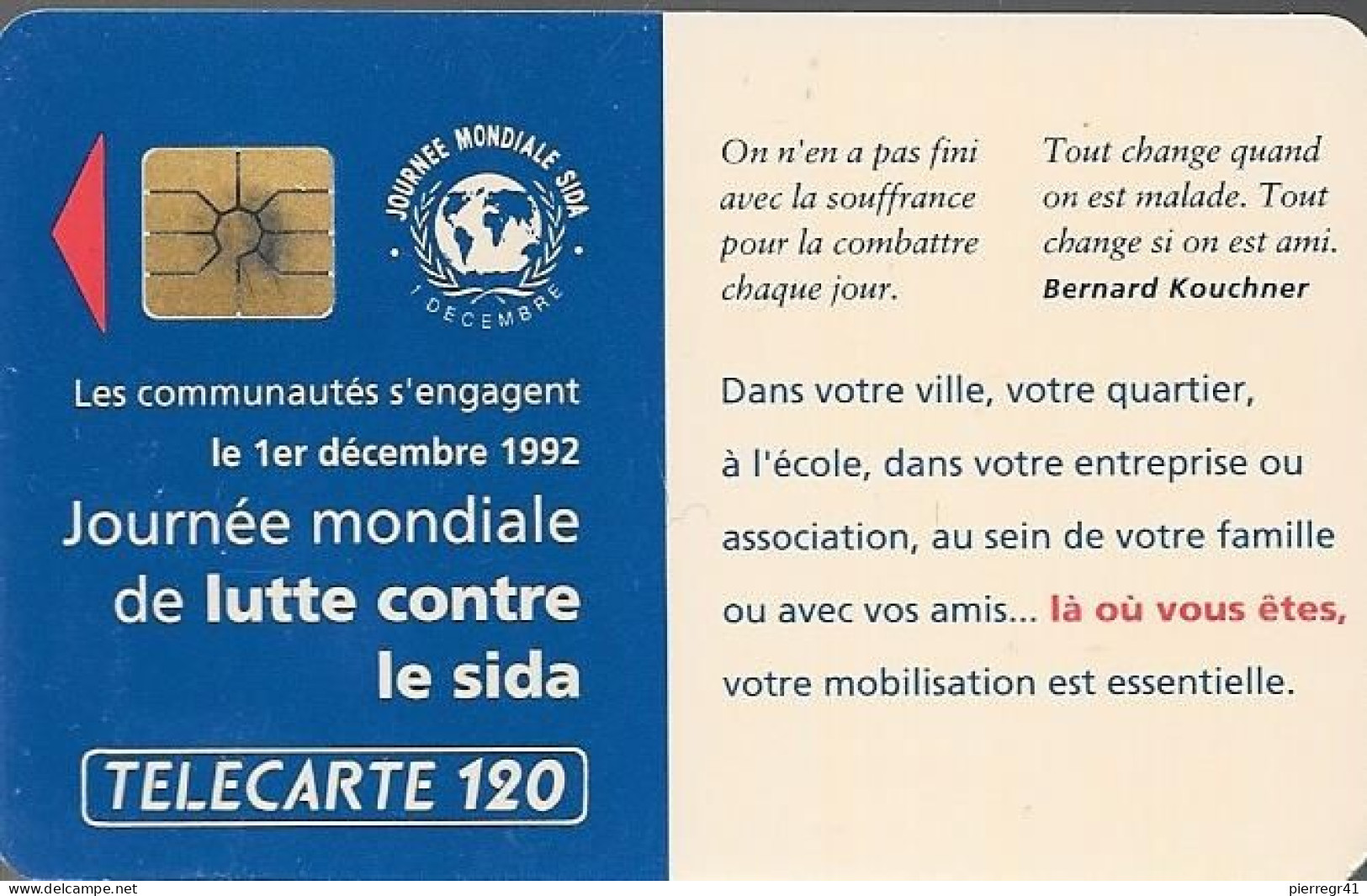 CARTE-PUCE-PUBLIC-F310-120U-SO2-12/1992-SIDA INFO-Série N° A 2C4362-N°Etroit-30000ex-Utilisé-TBE-RARE - 1992