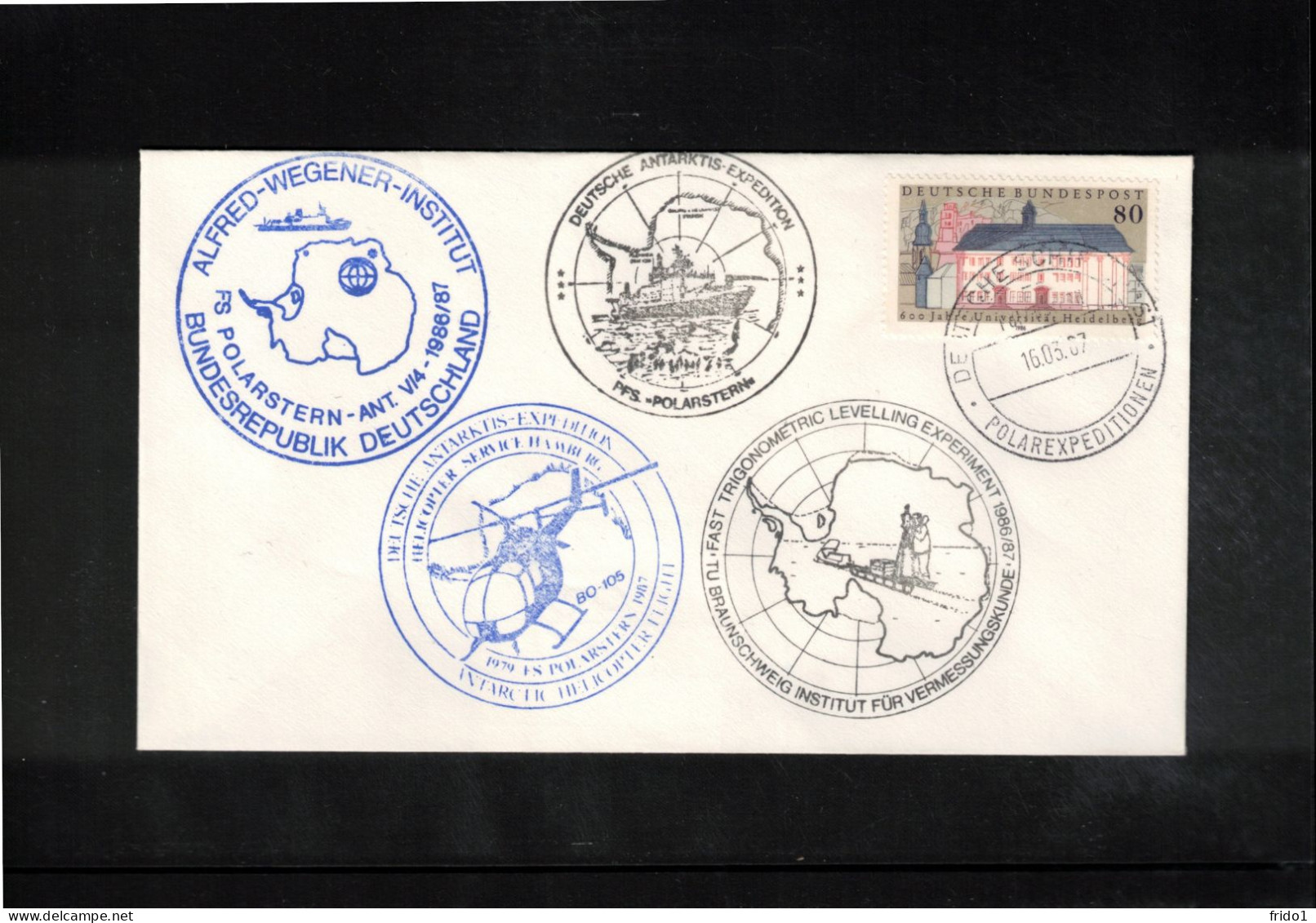 Germany 1987 Antarctica - German  Antarktis  Expedition V/4 - Ship POLARSTERN - Helicopter Service - Expéditions Antarctiques