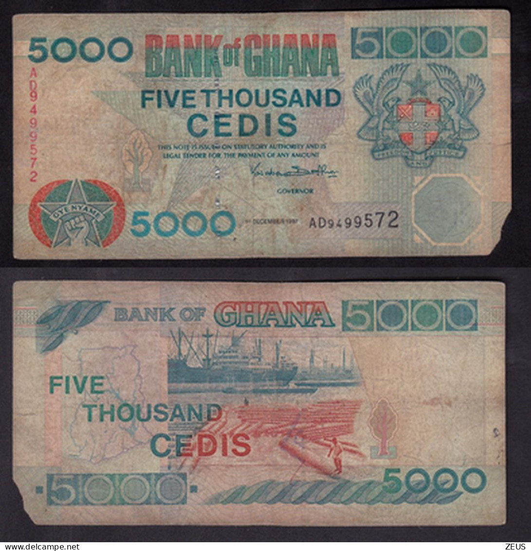 GHANA 5000 CEDIS 1997 PIK 34B MB - Ghana