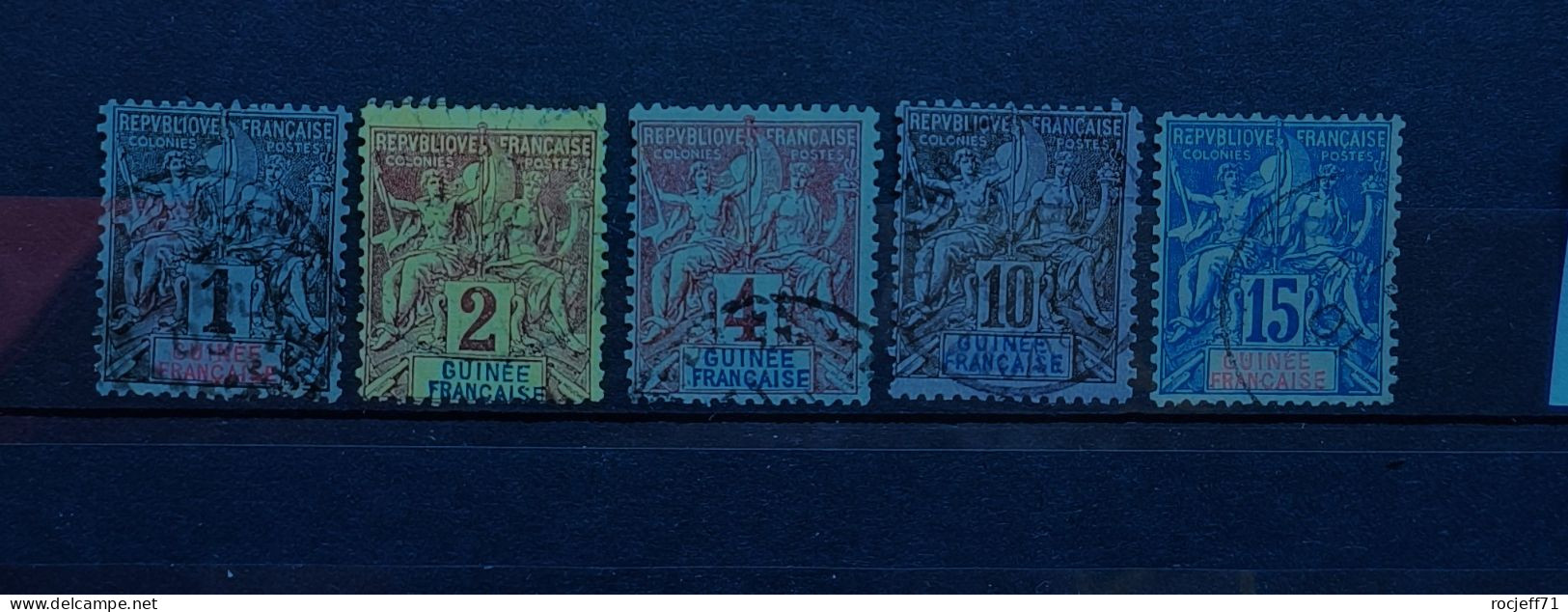 01 - 24 // Guinée N° 1 - 2 - 3 - 5 - 6 - Used Stamps