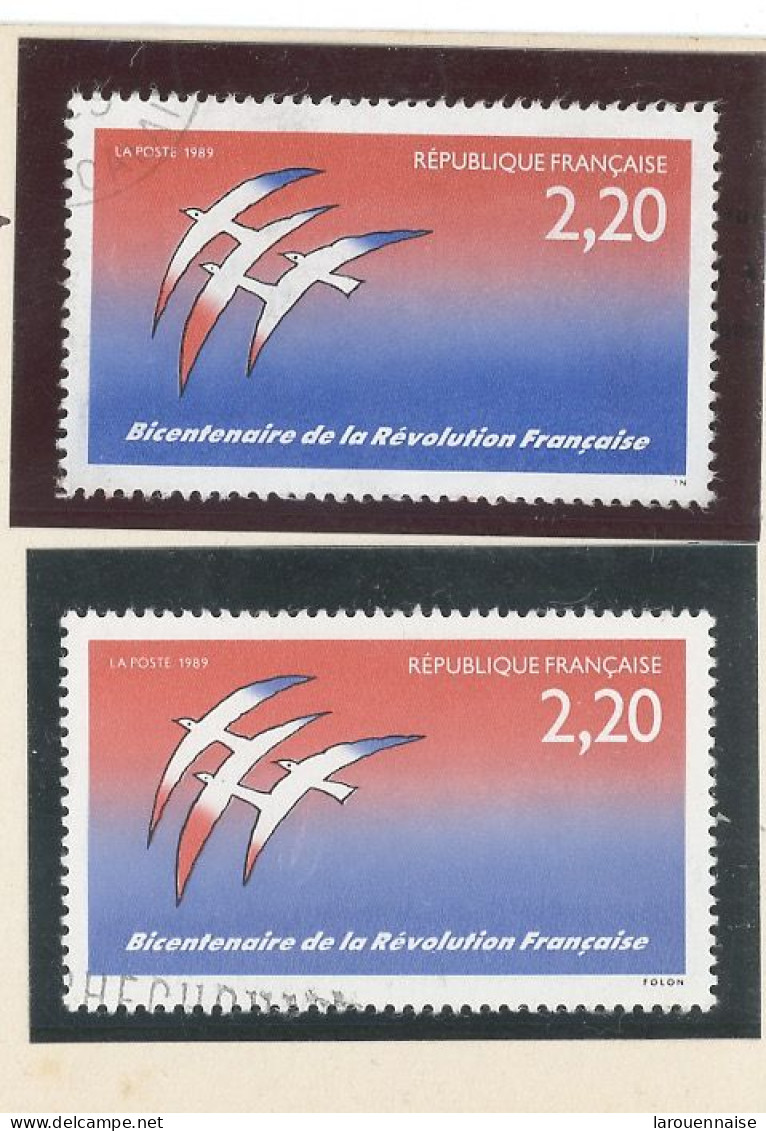 VARIÉTÉ- N°2560a -Obl - SANS SIGNATURE FOLON - Used Stamps