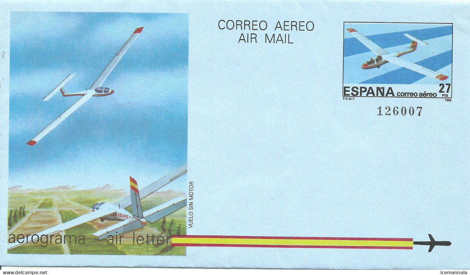 ESPAÑA, AEROGRAMA  NUEVO - 1931-....