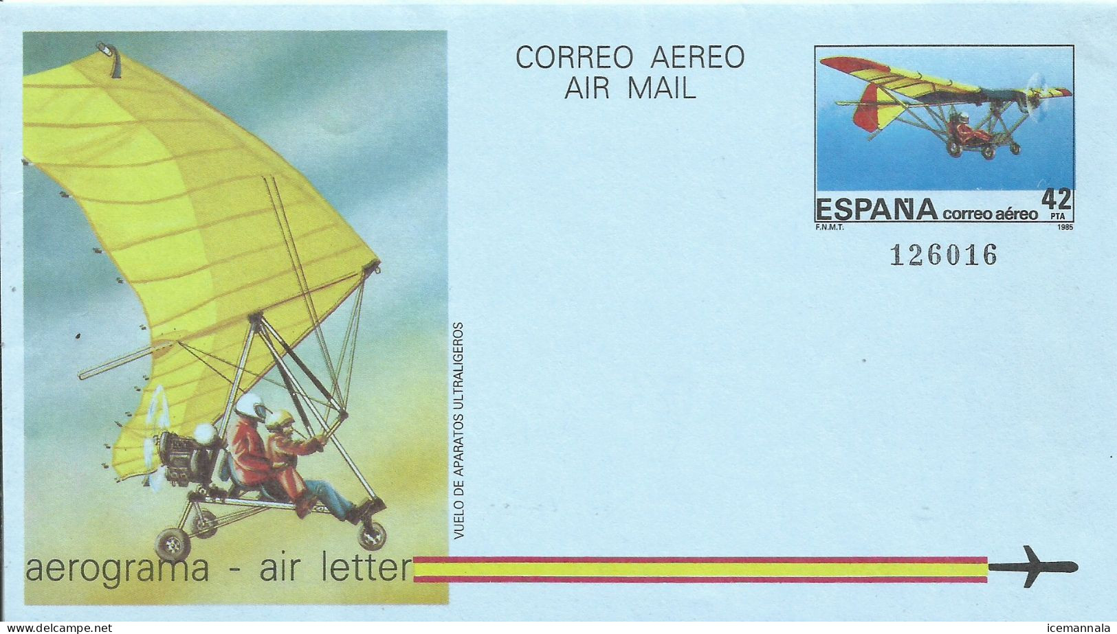 ESPAÑA, AEROGRAMA  NUEVO - 1931-....