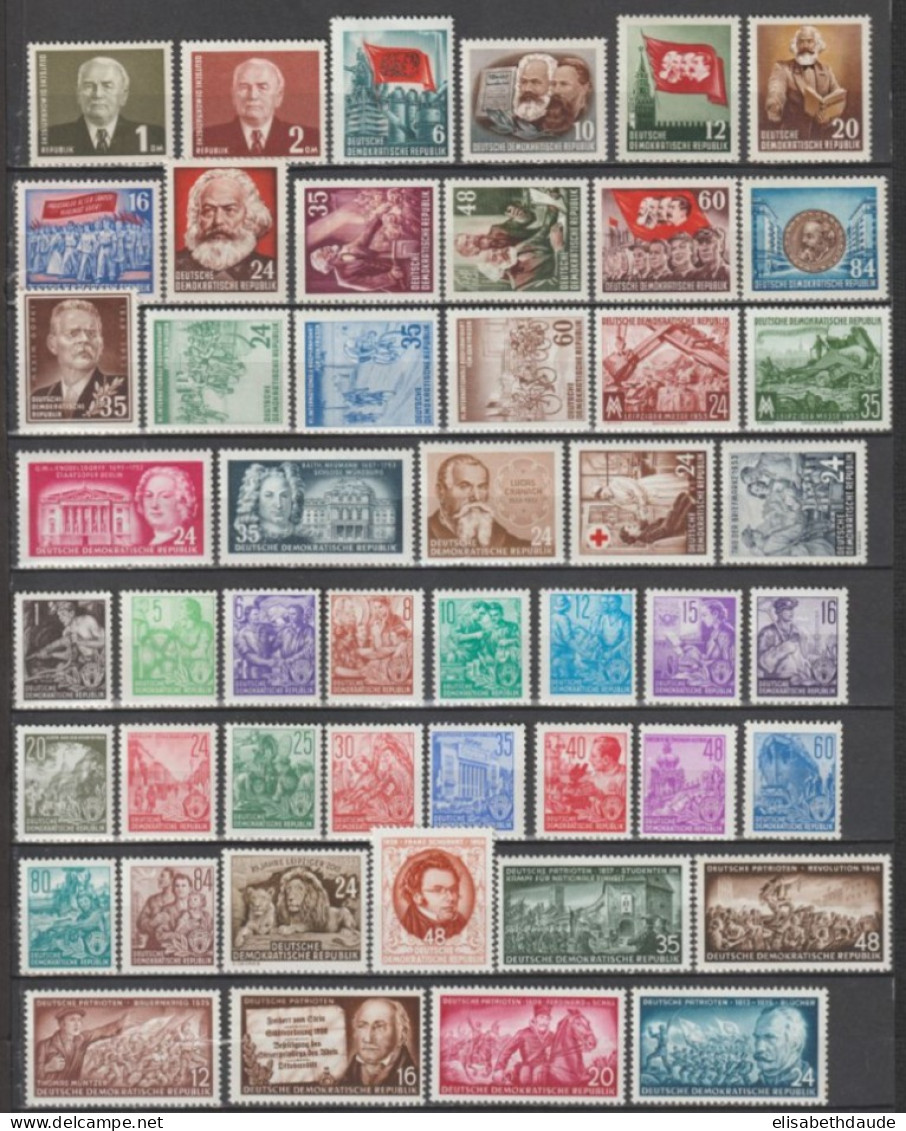 DDR - 1953 - ANNEE PRESQUE COMPLETE - YT N° 76/90+106/108+113/145 ** MNH  - COTE = 325 EUR - Nuevos