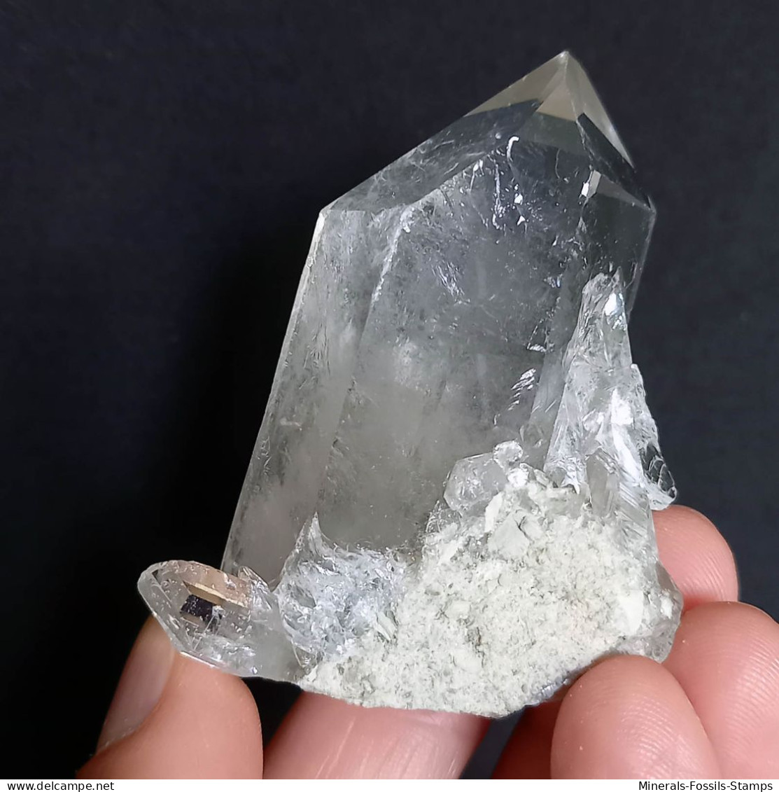 #MB56 Splendido QUARZO Cristalli (Monte Bianco, Val D'Aosta, Italia) - Mineralen