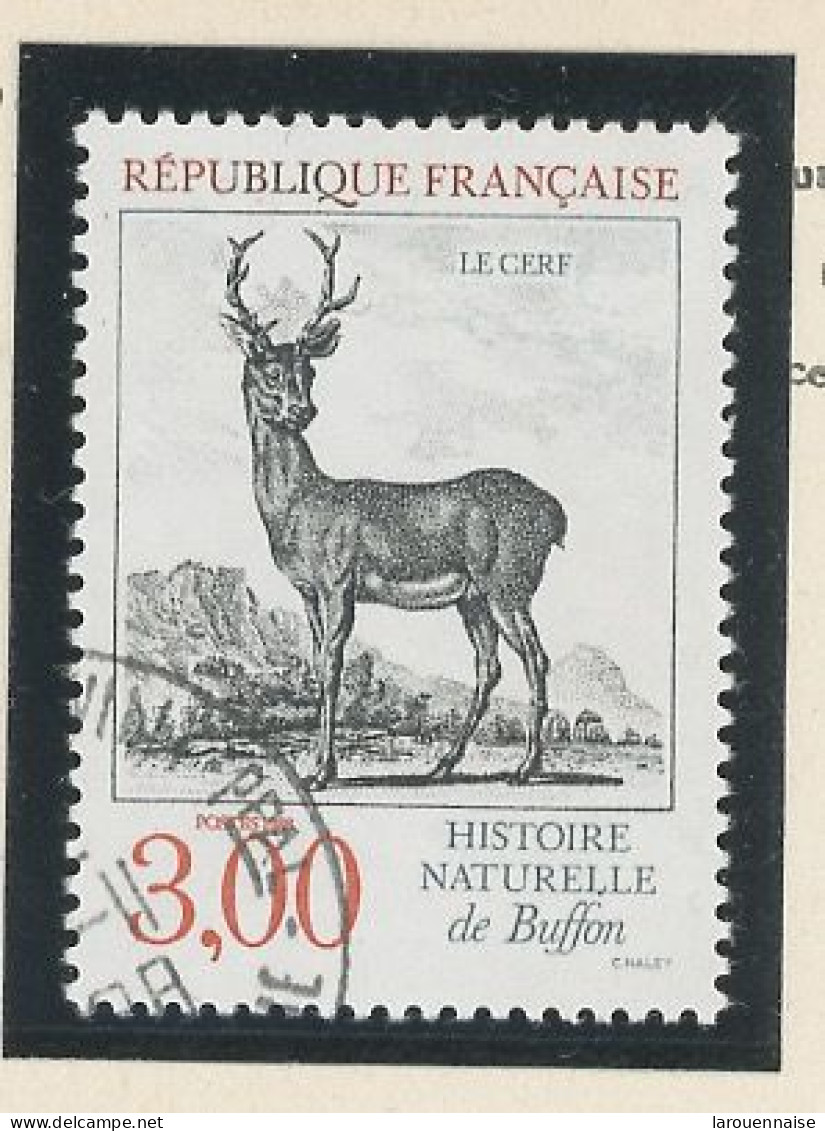 VARIÉTÉ- N°2540 Obl -CERF - 3 LETTRES DE REPUBLIQUE NOIRES - Used Stamps