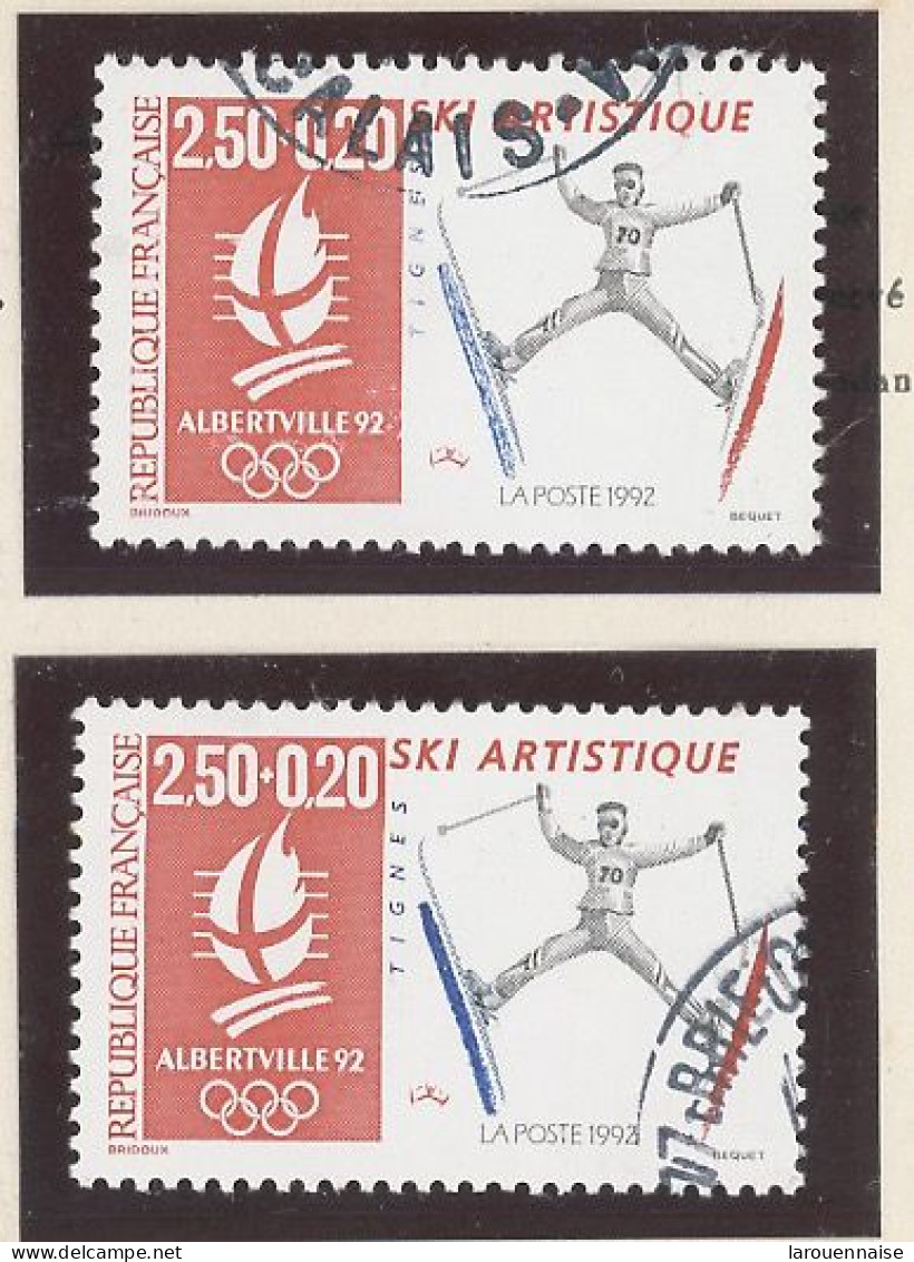 VARIÉTÉ- N°2709 Obl -SKI ARTISTIQUE -LE SKI DE GAUCHE PRESQUE BLANC - Gebraucht