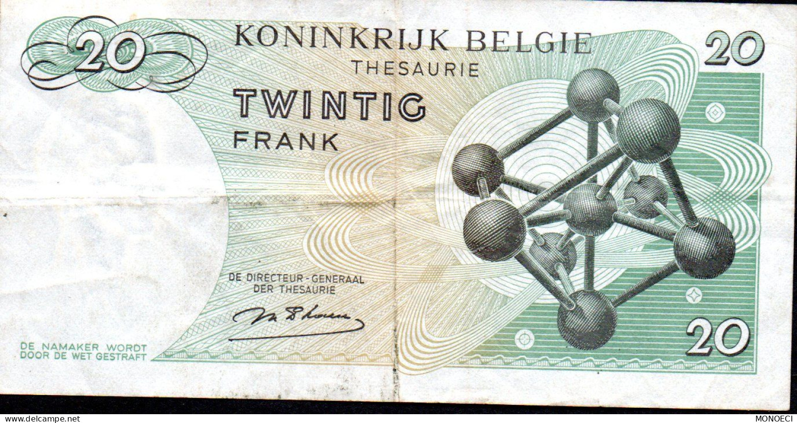 BELGIQUE -- Billet De 20 Francs - Andere & Zonder Classificatie