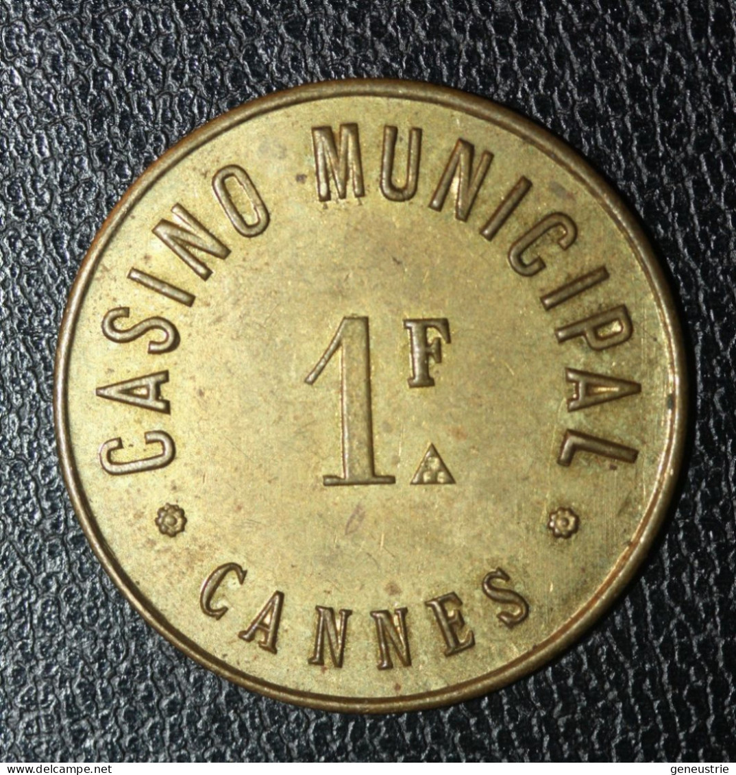 Jeton De Nécessité "1F Casino Municipal De Cannes" Token Casino - Casino