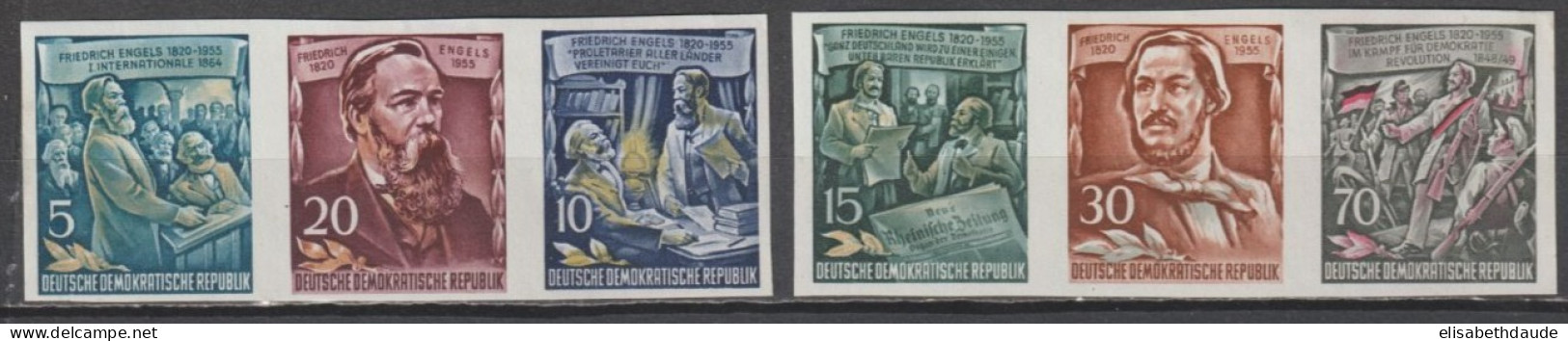 DDR - 1953 - NON DENTELES ! - YT N° 216/221 ** MNH GOMME LEGEREMENT ALTEREE - Nuevos