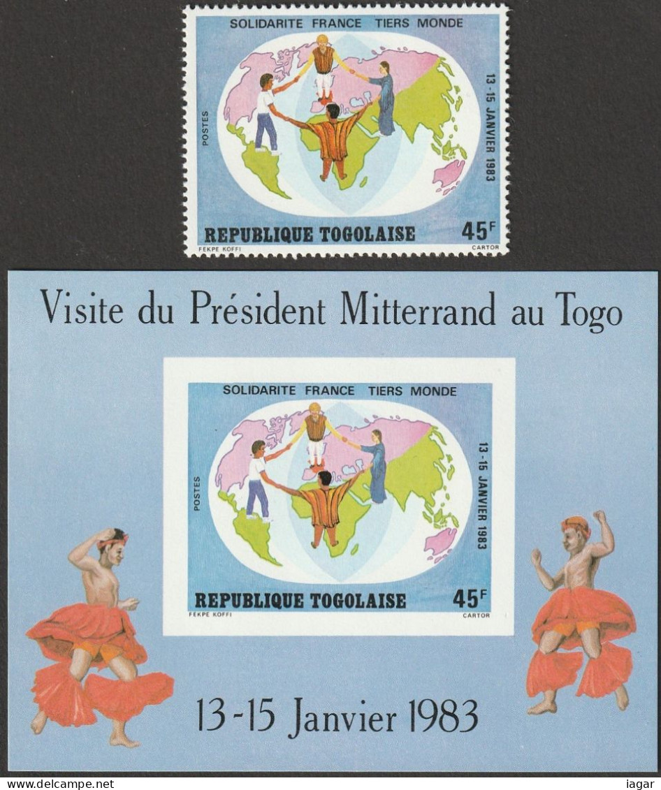 THEMATIC  RACES AND CONTINENTS:  SOLIDARITY WITH THE THIRD WORLD. VISIT OF PRESIDENT MITTERRAND    -  TOGO - Costumes