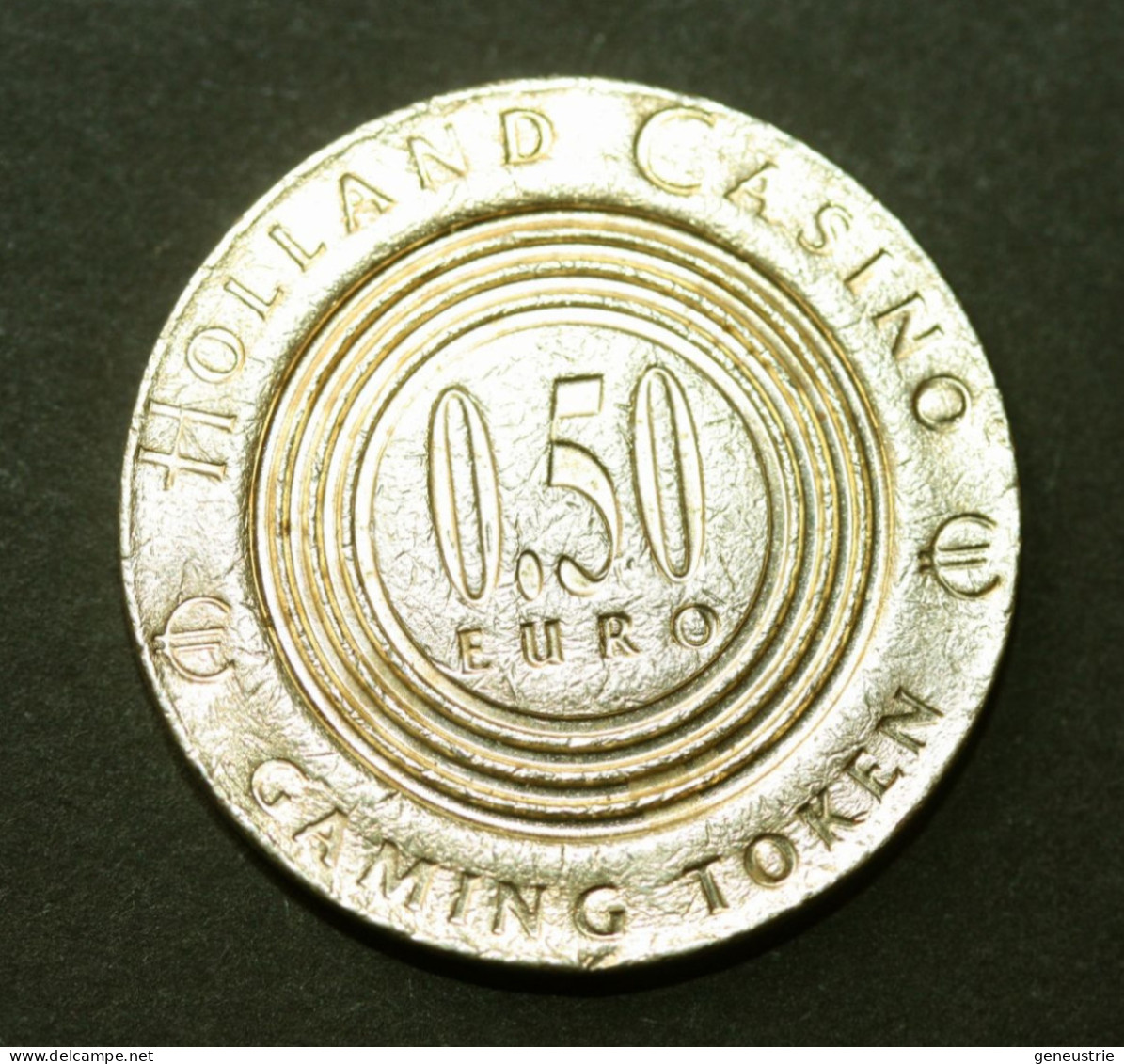 Jeton De Casino Hollandais 2002 "0,50€ Holland Casino" Amsterdam - Pays-Bas - Slot Token - Chip - Casino