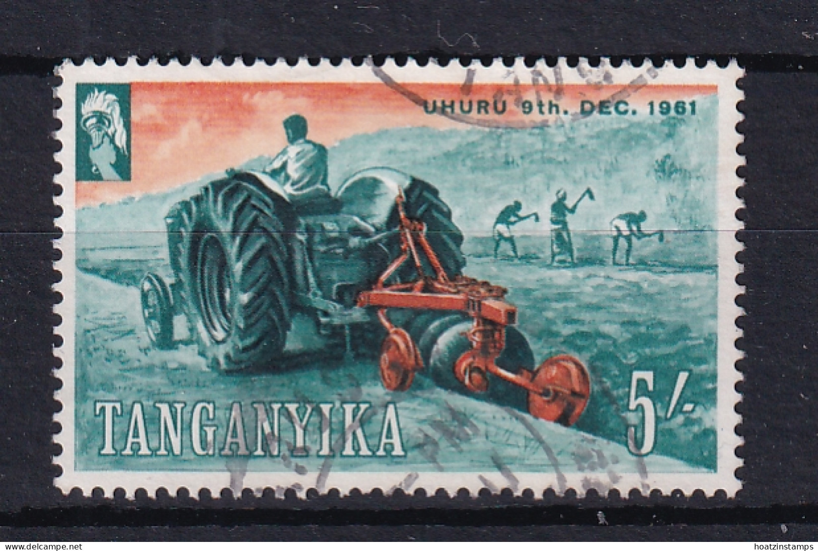 Tanganyika: 1961/64   Independence    SG117     5/-    Used - Tanganyika (...-1932)