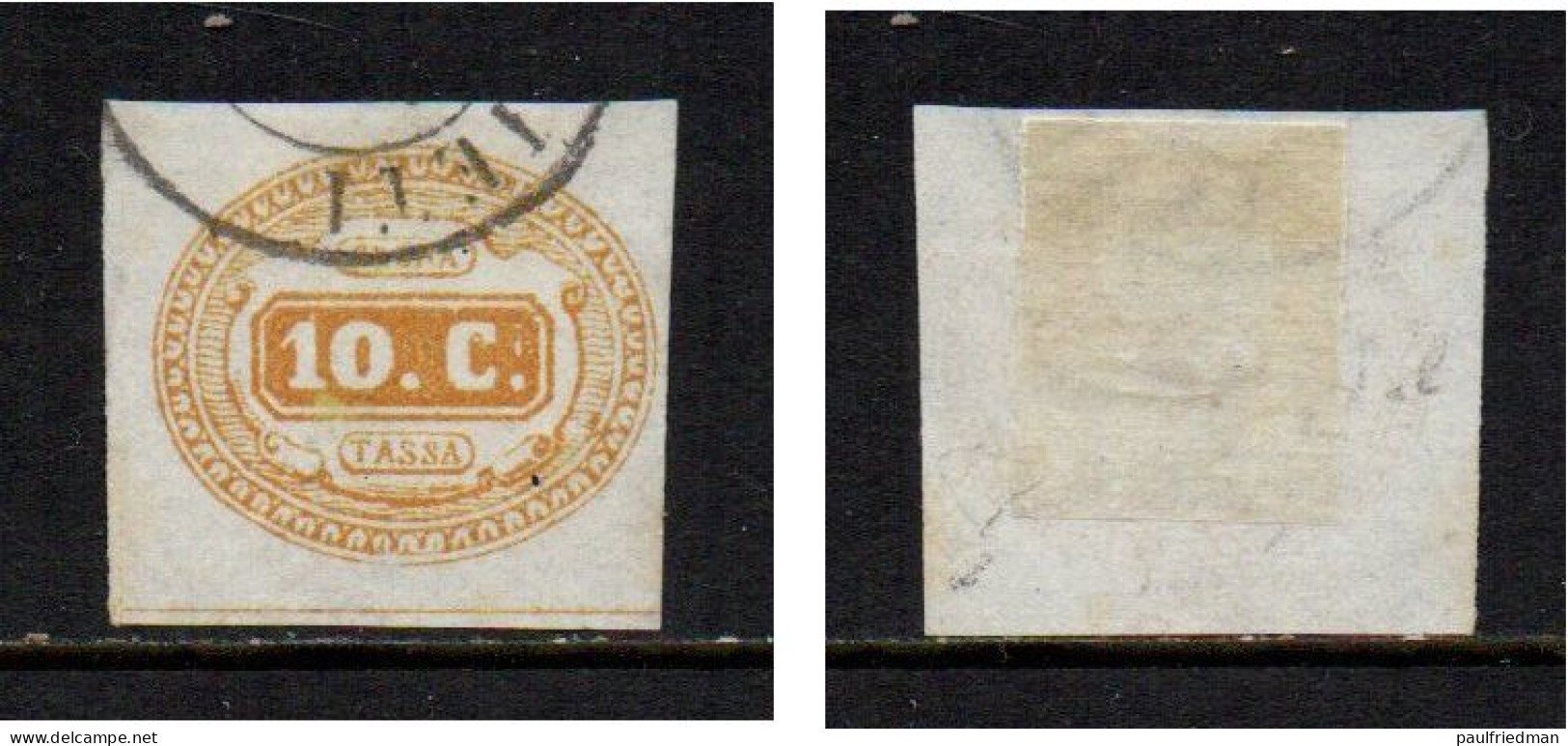 Regno 1863 - Segnatasse - Cifra Entro Un Ovale -  10 Cent. - Usato - Strafport