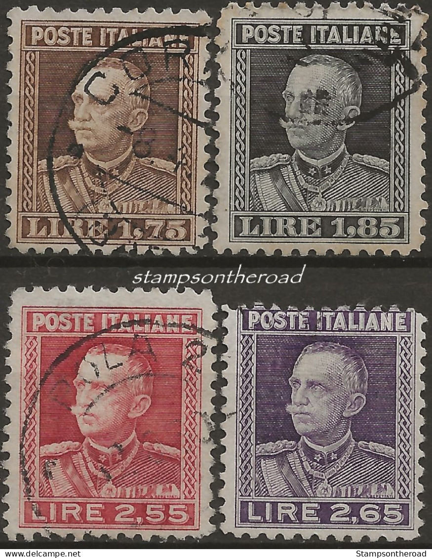 IT214-217U Regno D'Italia 1927, Sassone Nr. 214/17, Serie Cpl Di 4 Francobolli Usati Per Posta °/ - Oblitérés