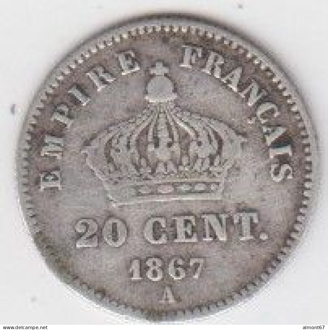 NAPOLEON III  - 20 Centimes   1867 A - 20 Centimes