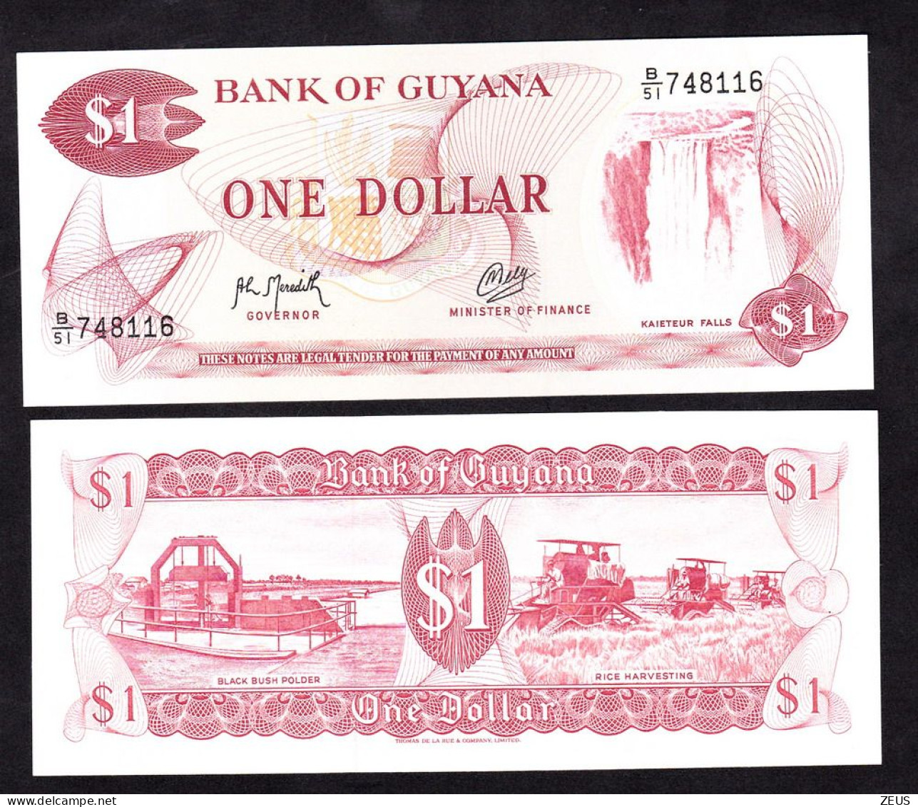 GUYANA 1 DOLLARO 1992 PIK 21G FIRMA 9  FDS - Guyana