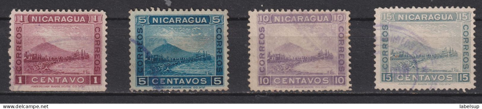 Timbres Oblitérés Du Nicaragua De 1900 N°entre 121 Et 128 - Nicaragua
