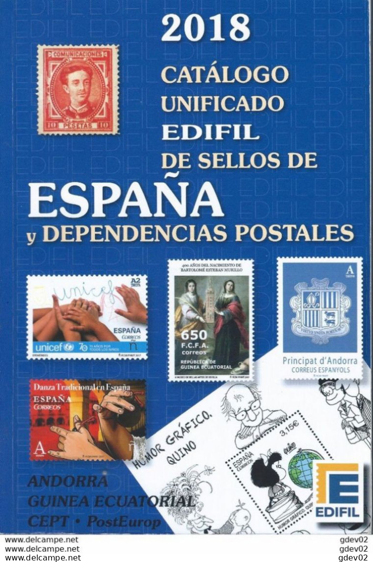 ESLICAT18-L4253PC-TLIBROESPCULTU.España Spain Espagne LIBRO CATALOGO  DE SELLOS EDIFIL 2018 - Kultur