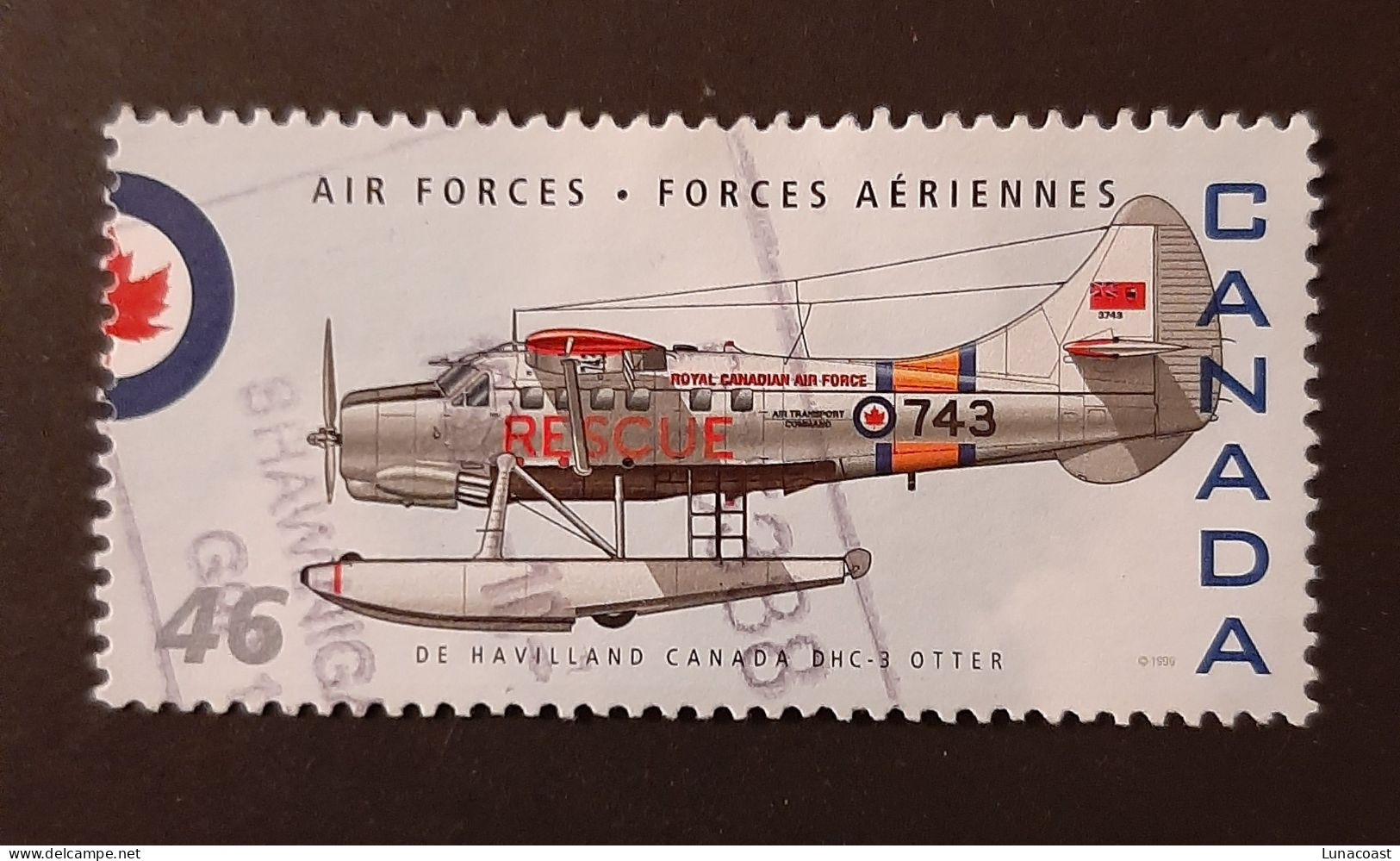 Canada 1999  USED Sc 1808c    46c  Canadian Air Forces, Havilland Otter - Oblitérés