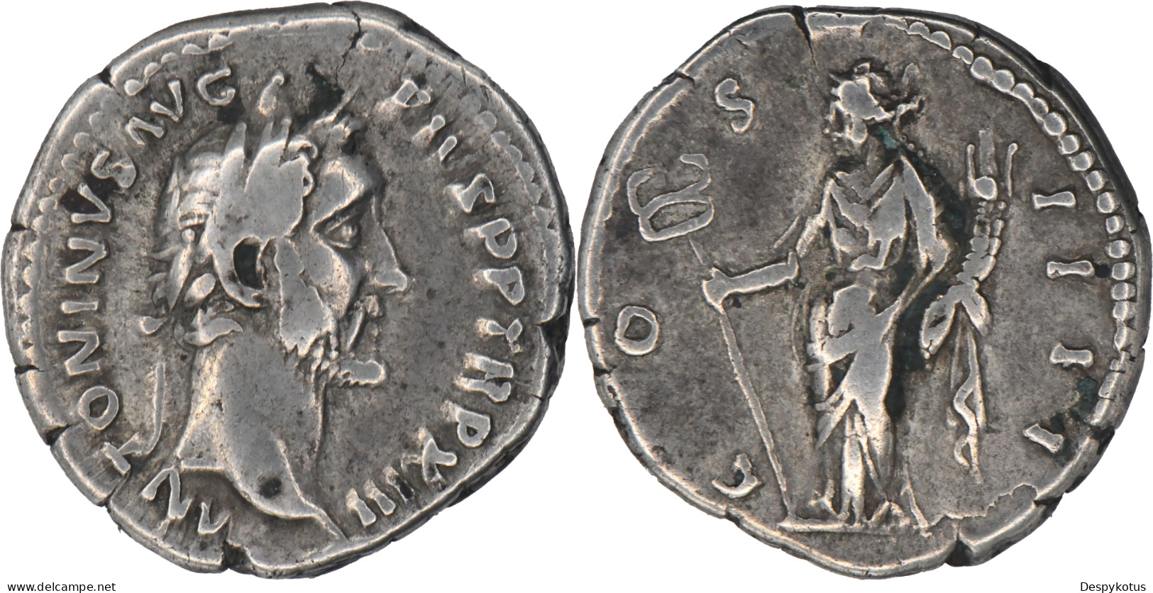 ROME - Denier - ANTONIN LE PIEUX - 149 AD - Felicitas Portant Caducée Et Corne - RIC.187 - 17-331 - The Anthonines (96 AD To 192 AD)