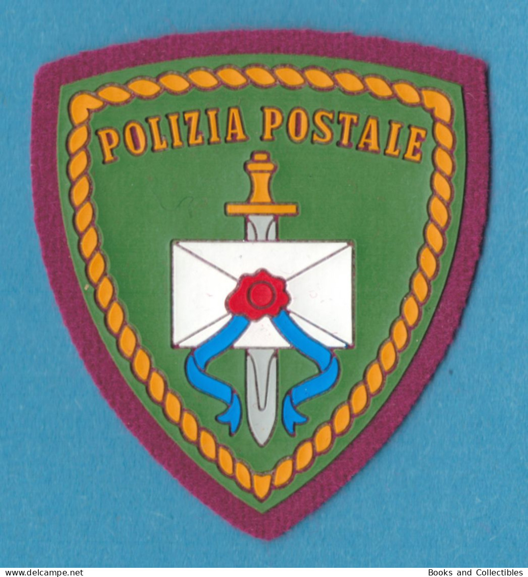 ITALIA ° Polizia Di Stato, Stemma In Gomma Su Feltro 58x65 Mm ° Reparto: POLIZIA POSTALE * Rif. MLT-010 - Policia