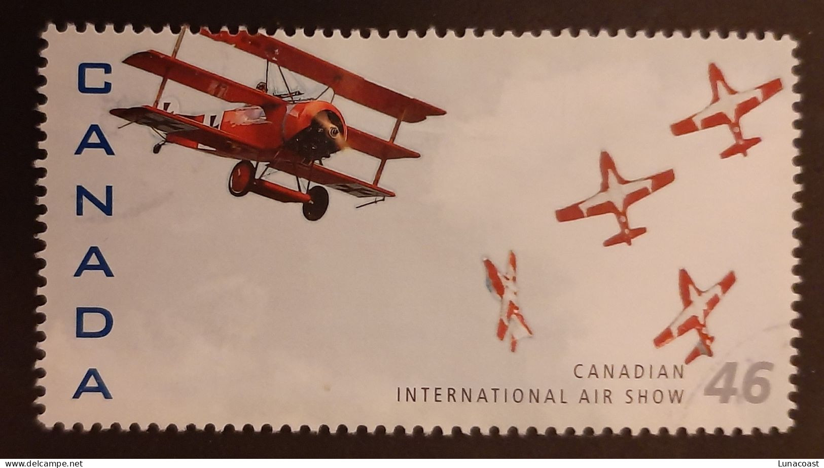 Canada 1999  USED Sc 1807a    46c  Canadian International Air Show, Fokker DR-1 - Oblitérés