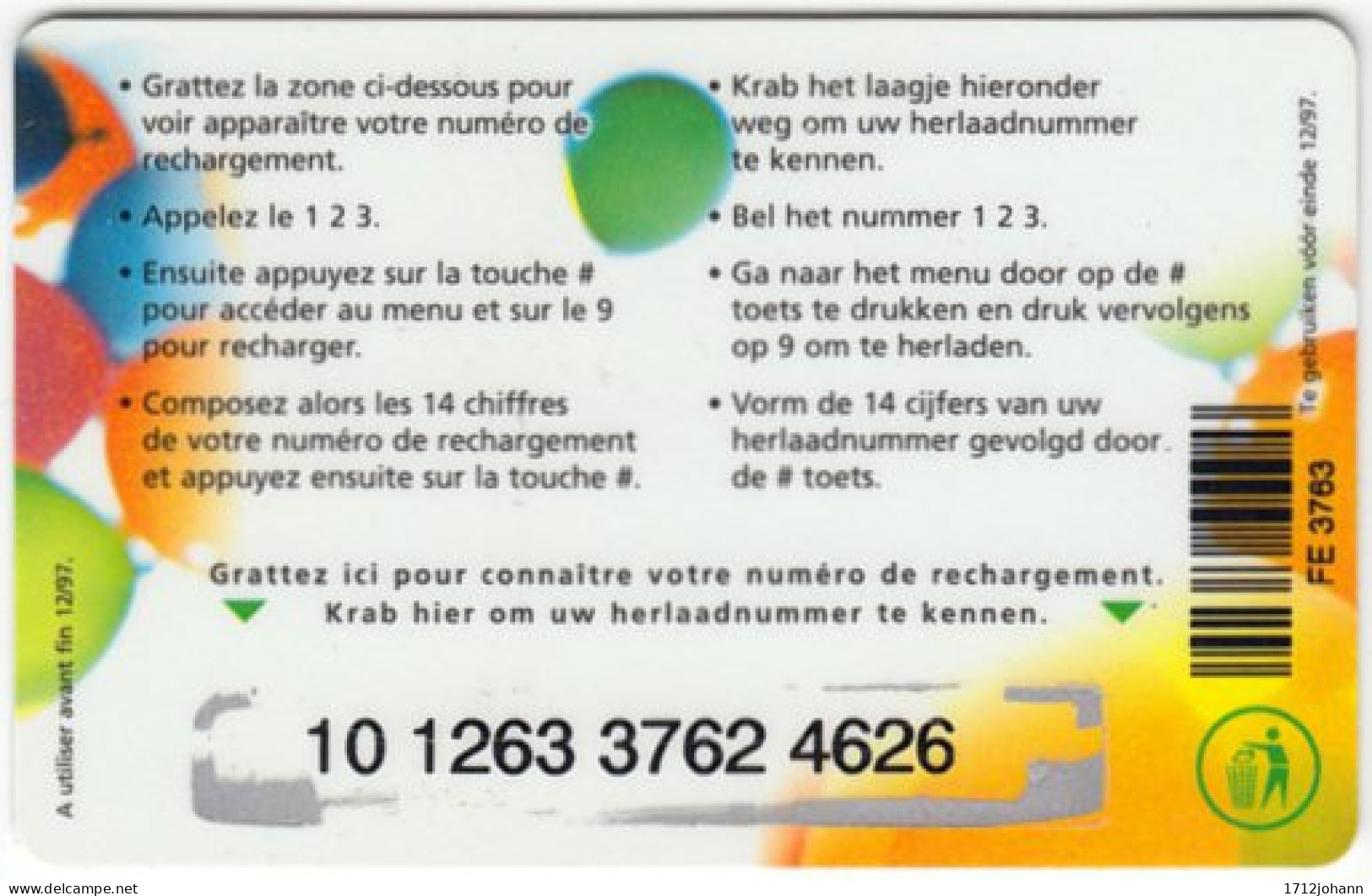 BELGIUM B-338 Prepaid Mobistar - Used - [2] Prepaid- Und Aufladkarten
