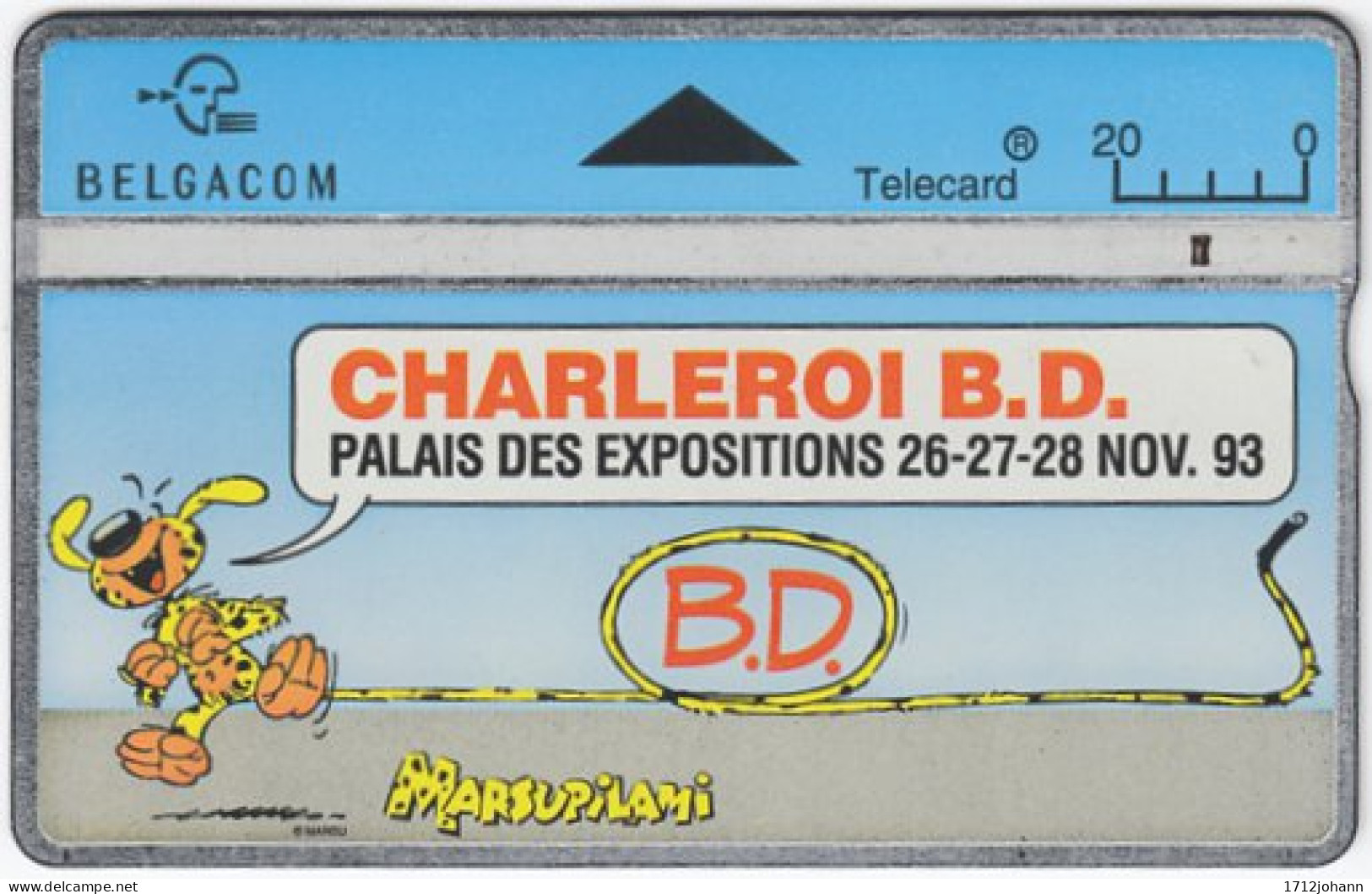 BELGIUM B-479 Hologram Belgacom - Cartoon, Comics, Marsupilami - 330C - Used - Ohne Chip