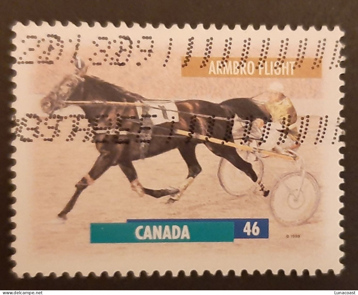 Canada 1999  USED Sc 1794c    46c  Horses, PERF. 13.0 X 13.4 - Oblitérés