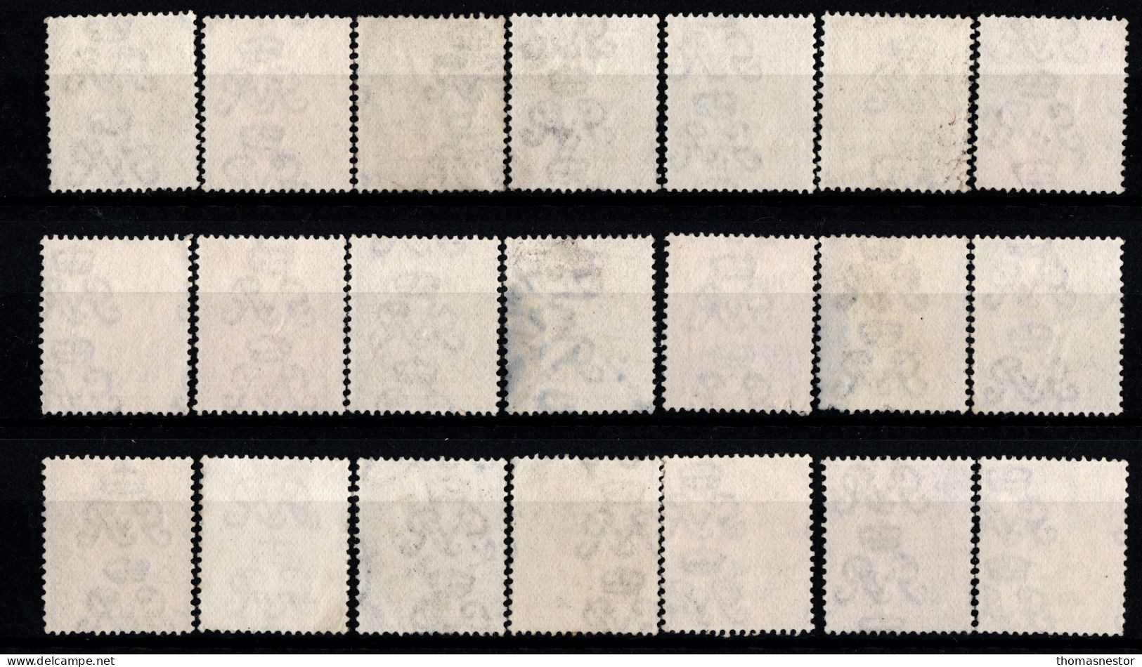 1922 Thom Rialtas 5 line in Black Ink, with Fiscal cancellation, parcel post and commercial cancel 132 stamps in total.