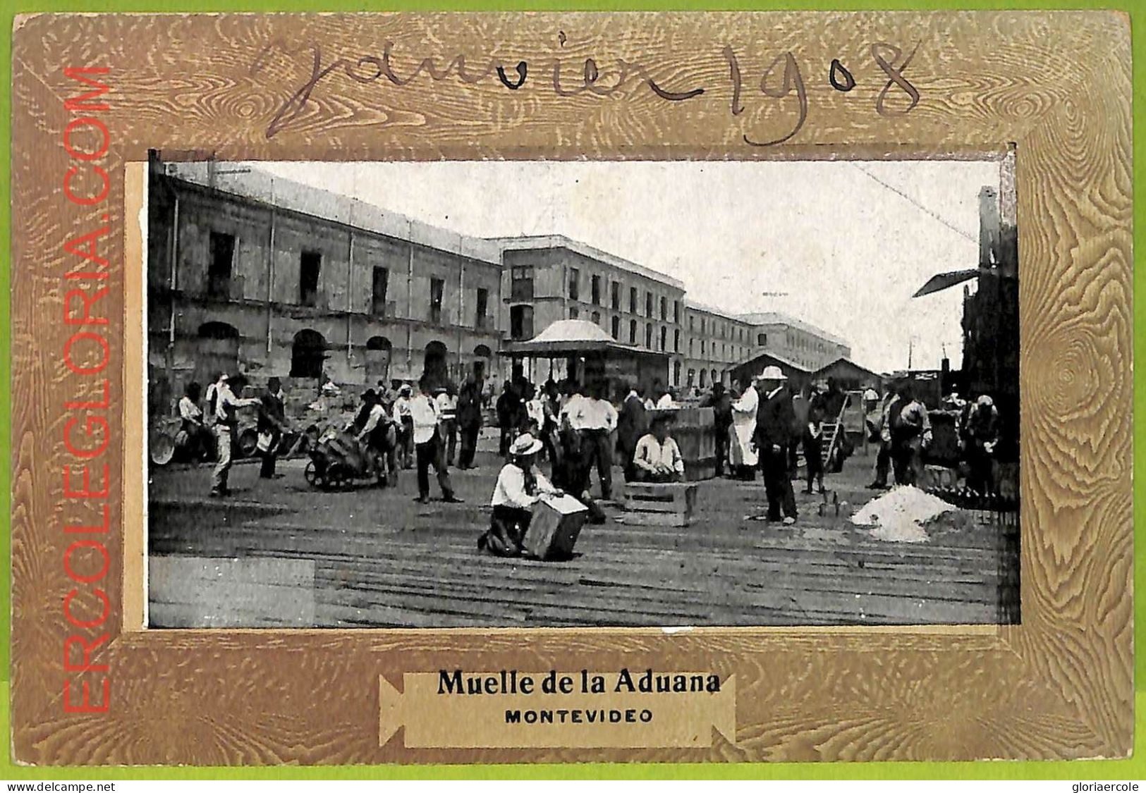 Af2702  - URUGUAY - VINTAGE POSTCARD - MONTEVIDEO - 1908 - Uruguay