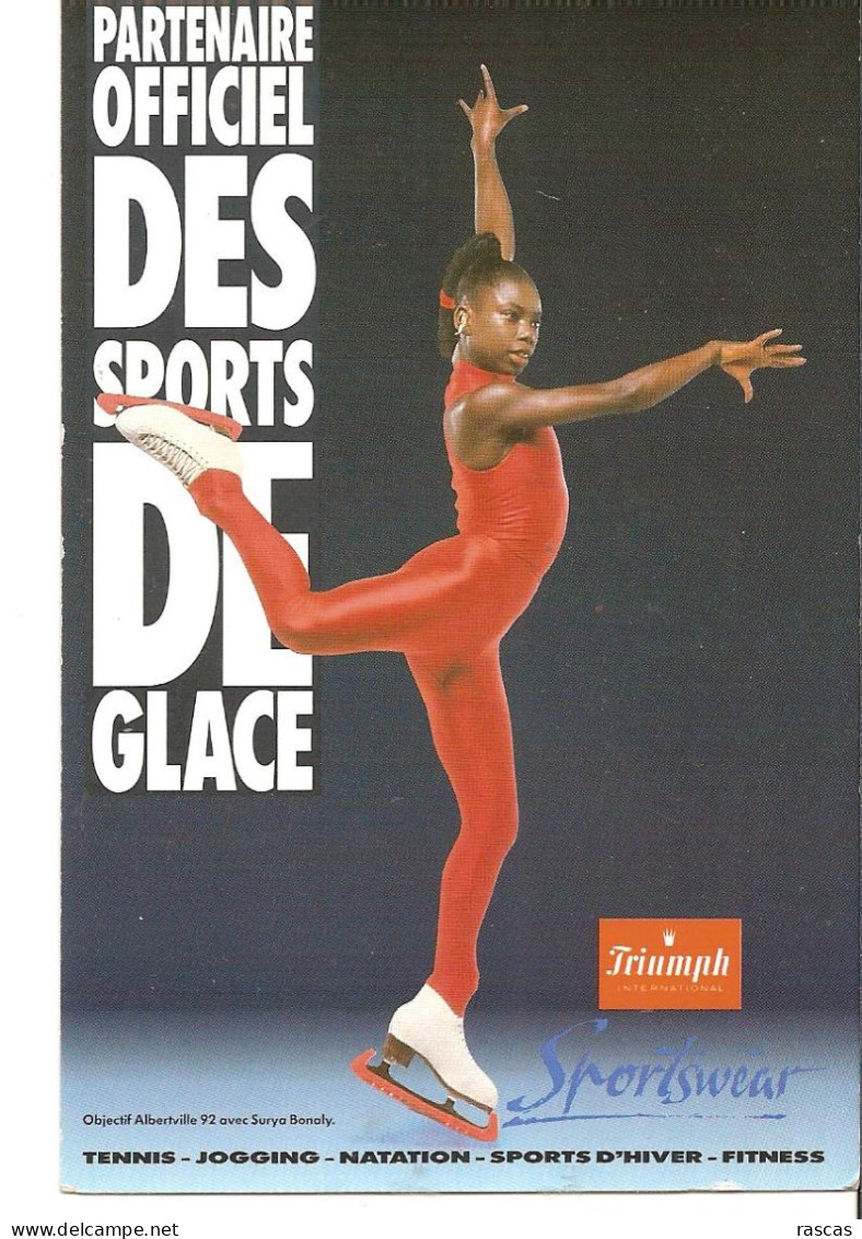 CPM - SPORT - PATINAGE ARTISTIQUE - CARTE POSTALE DEDICACEE DE LA PATINEUSE FRANCAISE SURYA BONALY - Patinaje Artístico