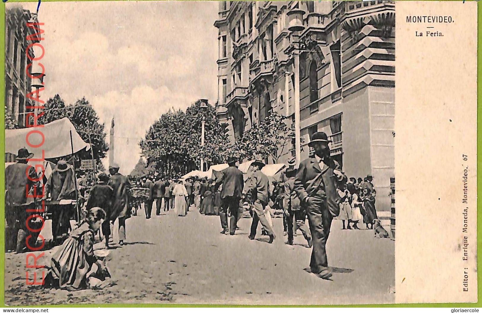 Af2705 - URUGUAY - VINTAGE POSTCARD - MONTEVIDEO - La Feria - Uruguay