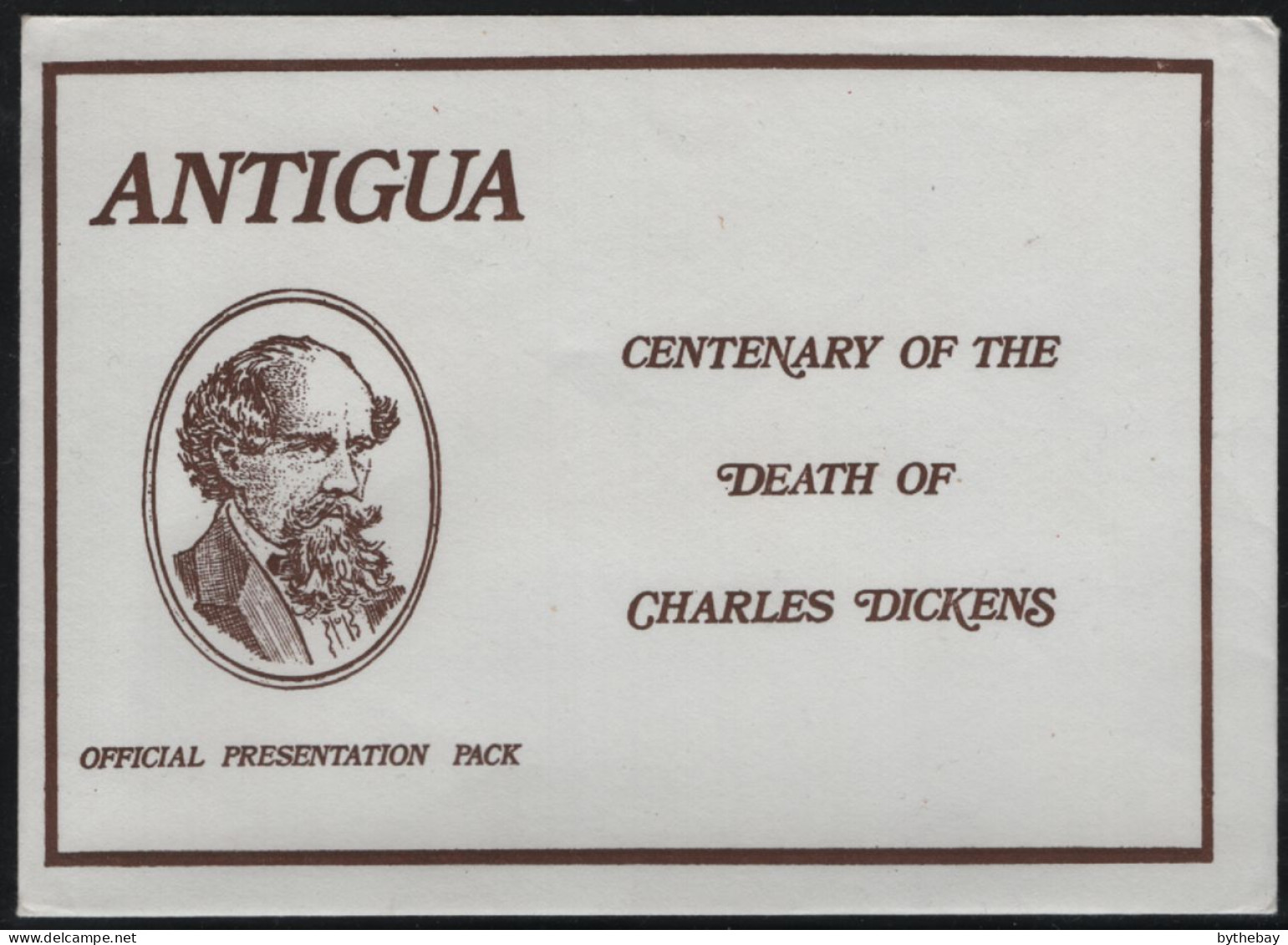 Antigua 1970 MNH Sc 237-240 Charles Dickens Presentation Pack - 1960-1981 Autonomia Interna