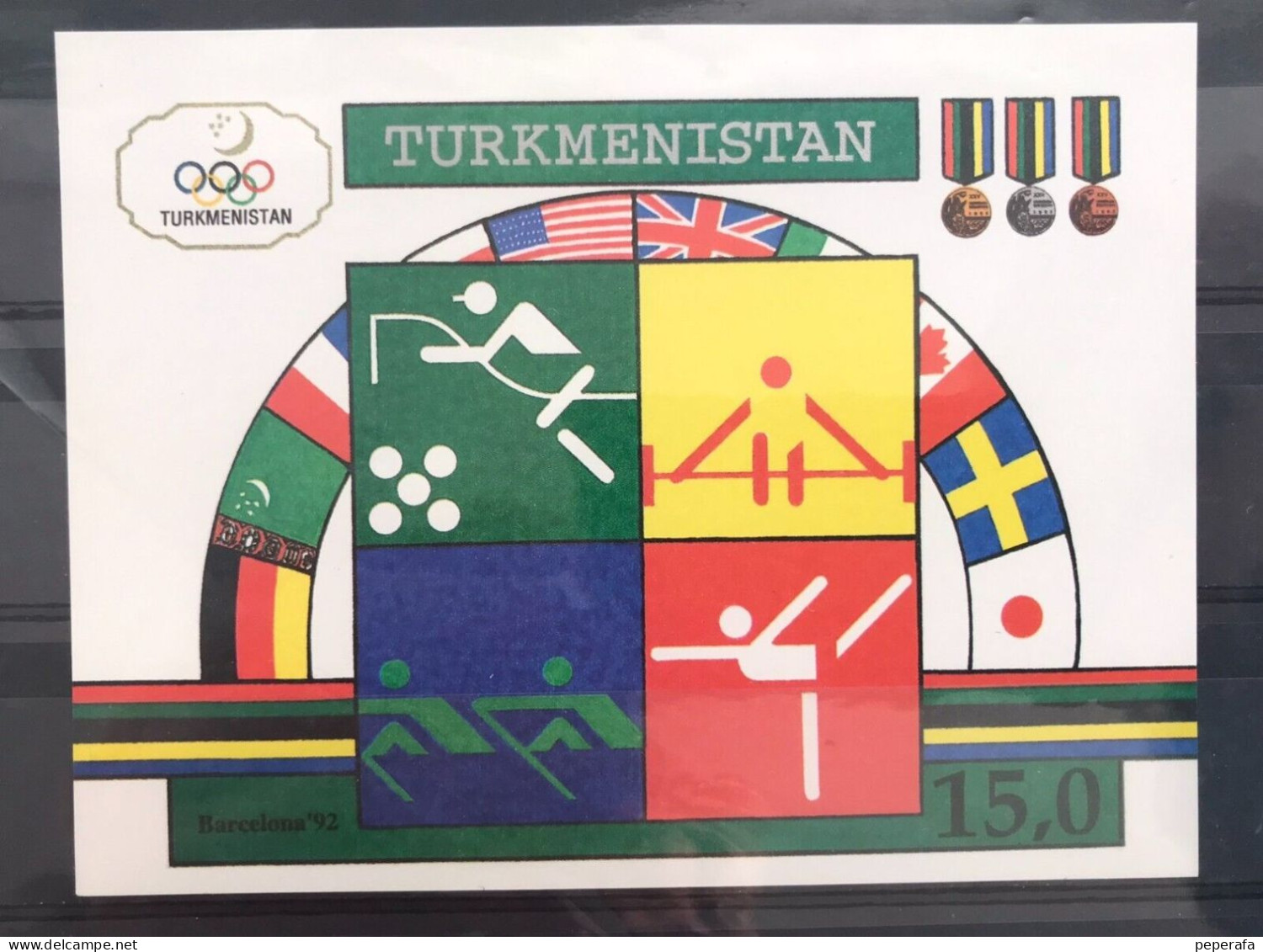 TURKMENISTAN, COLLECTION, BARCELONA 92, LOT 2 - Turkménistan