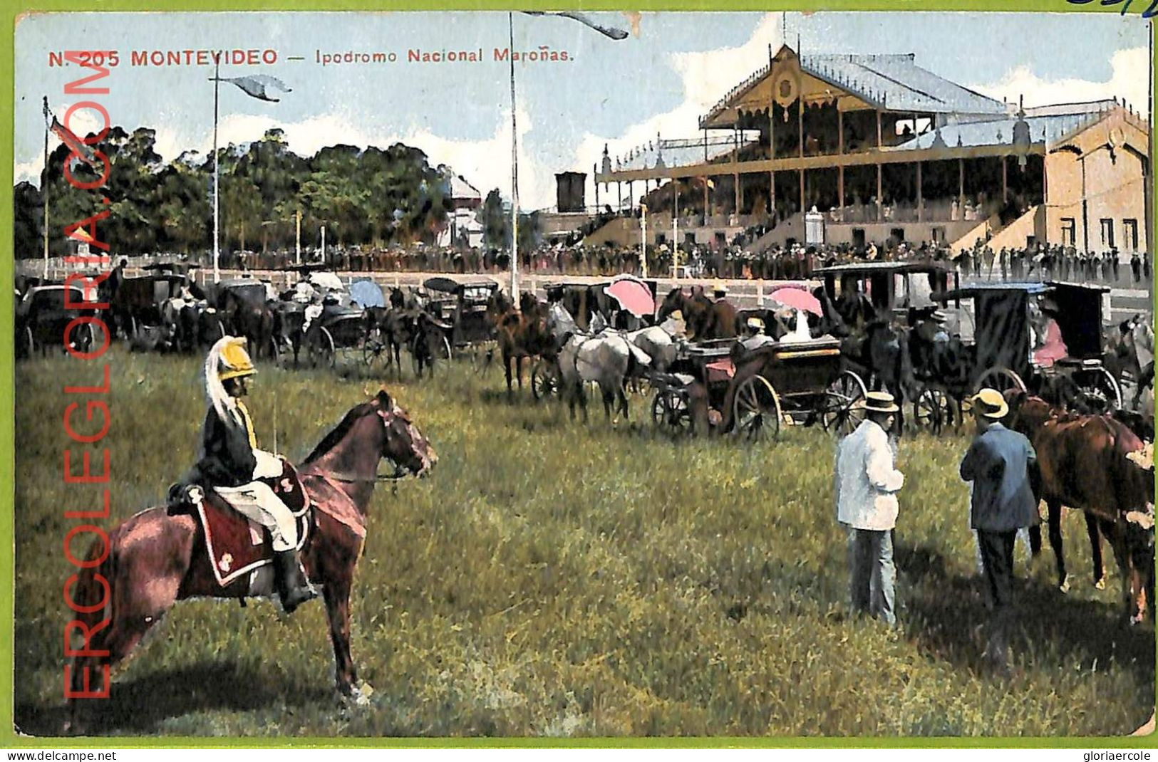 Af2713 - URUGUAY - VINTAGE POSTCARD - MONTEVIDEO - Ipodromo Nacional Maronas - Uruguay