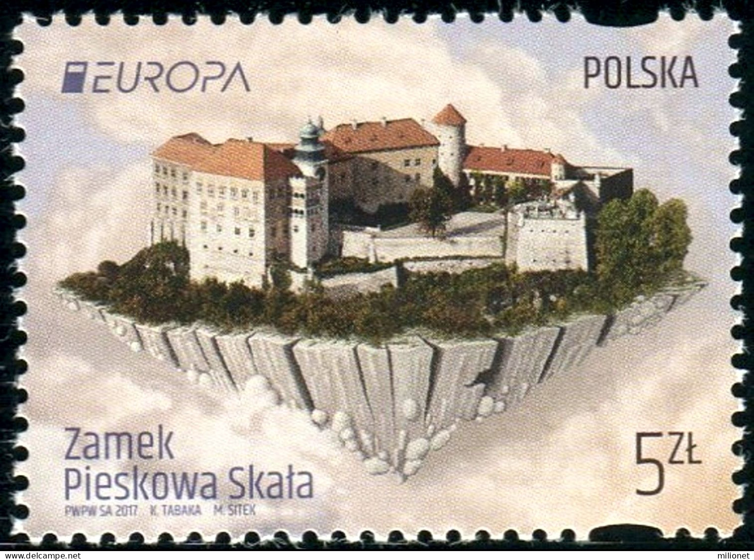 SALE!!! POLAND POLONIA POLOGNE POLEN 2017 EUROPA CEPT CASTLES 1 Stamp Set MNH ** - 2017