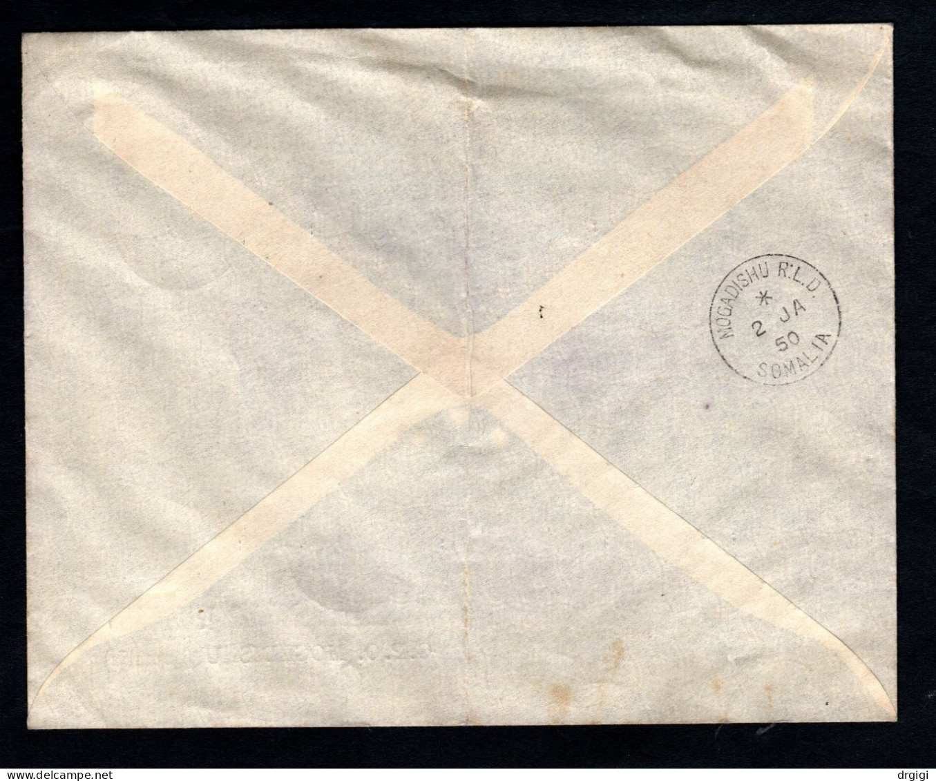 1950 B.  A. SOMALIA OCCUP. BRIT. BUSTA FDC SERIE COMPLETA - Somalia