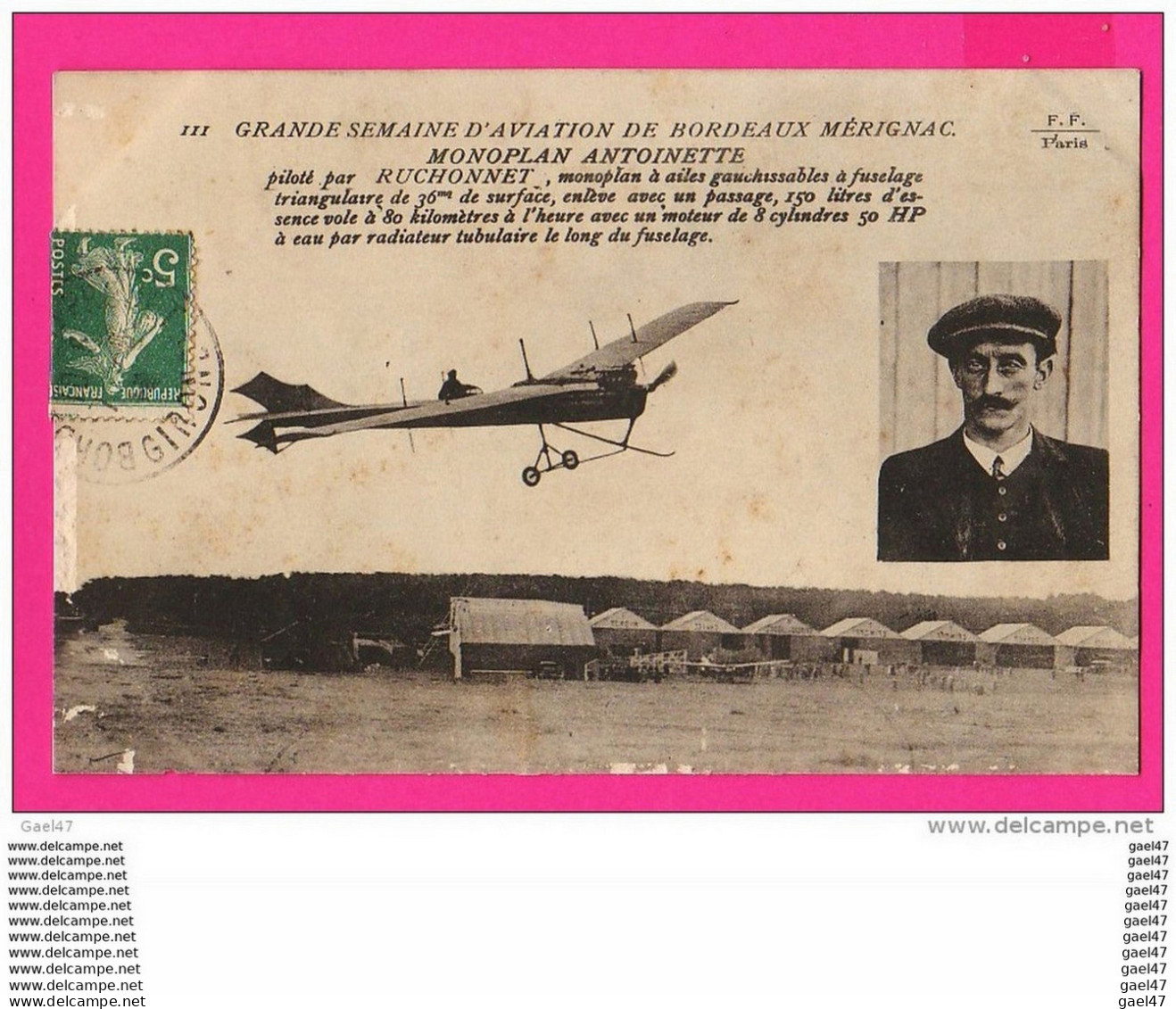 CPA (Réf : (PA100) BORDEAUX MÉRIGNAC (33 GIRONDE)   Monoplan "Antoinette" Piloté Par RUCHONNET - Merignac