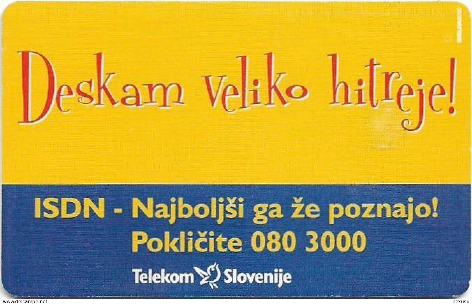 Slovenia - Telekom Slovenije - Sports, Slovenija Teče Za Zdravje, ISDN, Gem5 Red, 07.2000, 50Units, 5.000ex, Used - Slowenien