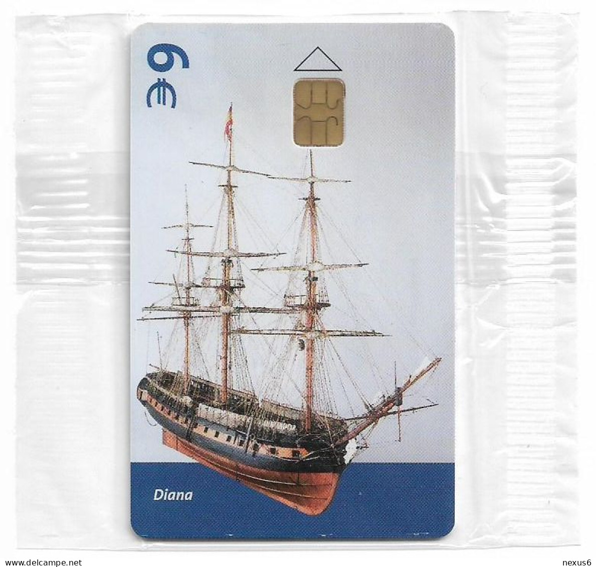 Spain - Telefónica - Museo Naval - Diana 1 Ship - B-104 - 05.2003, 6€, 19.200ex, NSB - Emissions Basiques