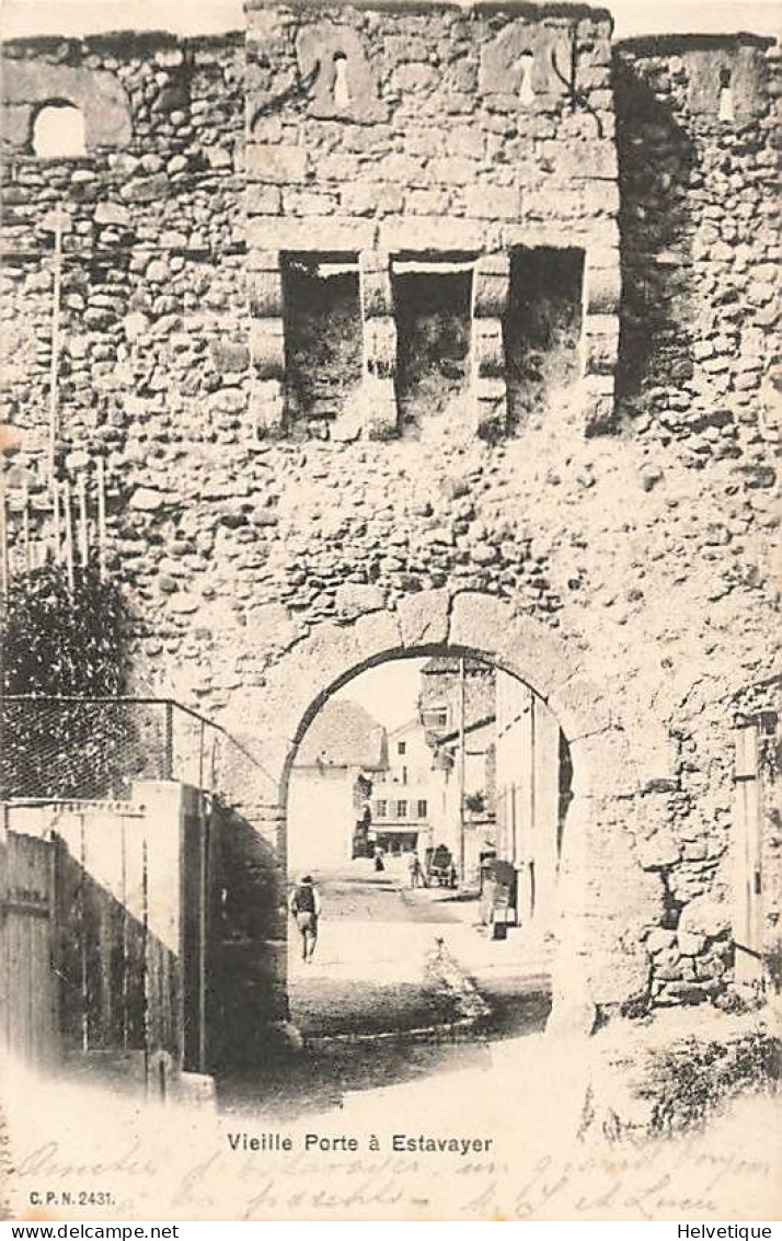 Vieille Porte à Estavayer 1908 - Estavayer